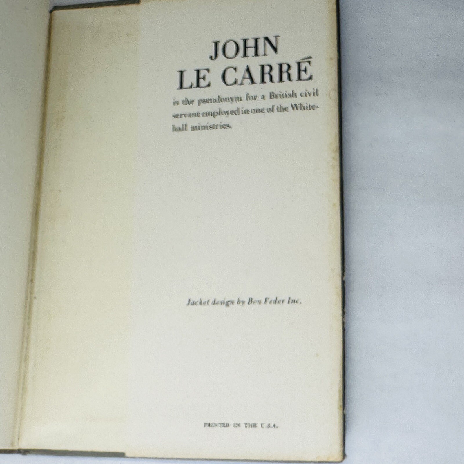 The Spy Who Came In From The Cold, John Le Carre 1963 1st Book Club Edition HC
