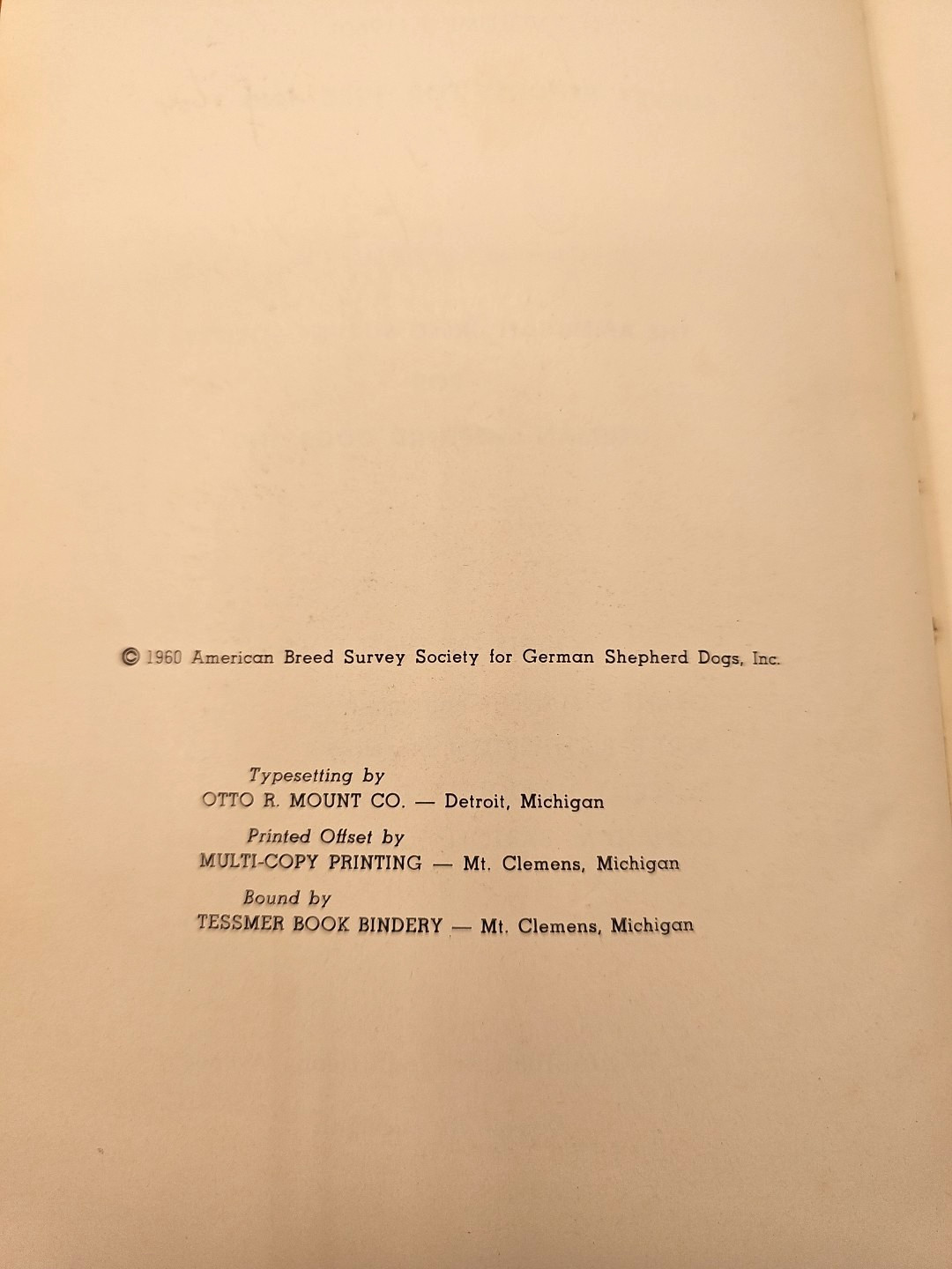 German Shepherd Survey Reports 3 Volumes 1958-1962 Grant Mann Hardcover