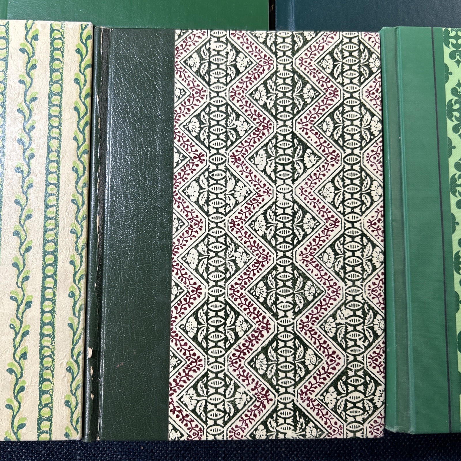 Lot of 5 Green Cover Readers Digest Condensed Books Decor Staging Patterns Solid