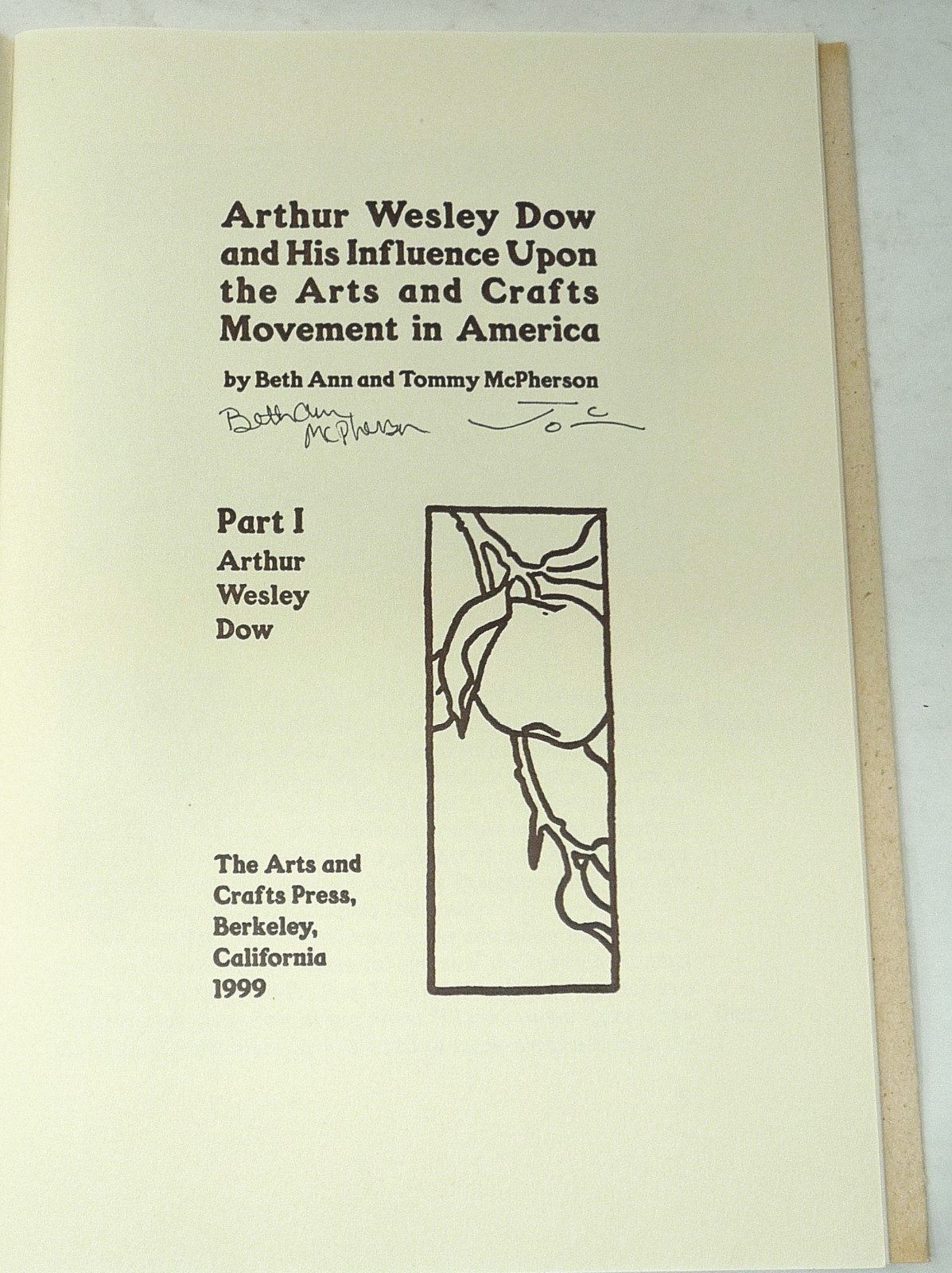 1999 Author Signed Arthur Wesley Dow Arts & Crafts Movement Two Books Portfolio