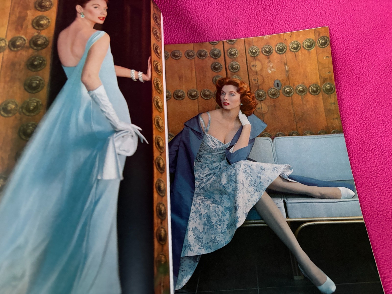 WOMEN vintage FASHION magazine VOGUE 1958 cover girl NEW CLOTHES beauty HEADACHE
