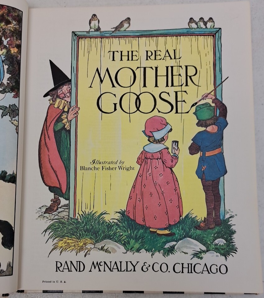 The Real Mother Goose Nursery Rhyme Book 1983 Printing HC Rand McNally #5.5.13C