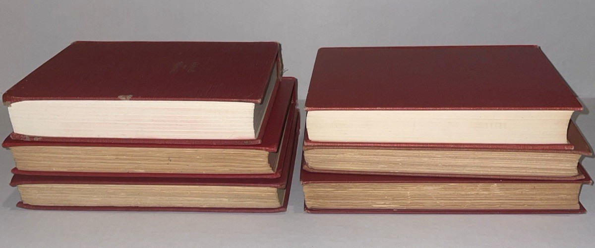 Vintage Red Hardcover Books Lot of 6 Classic Literature Decorative Books