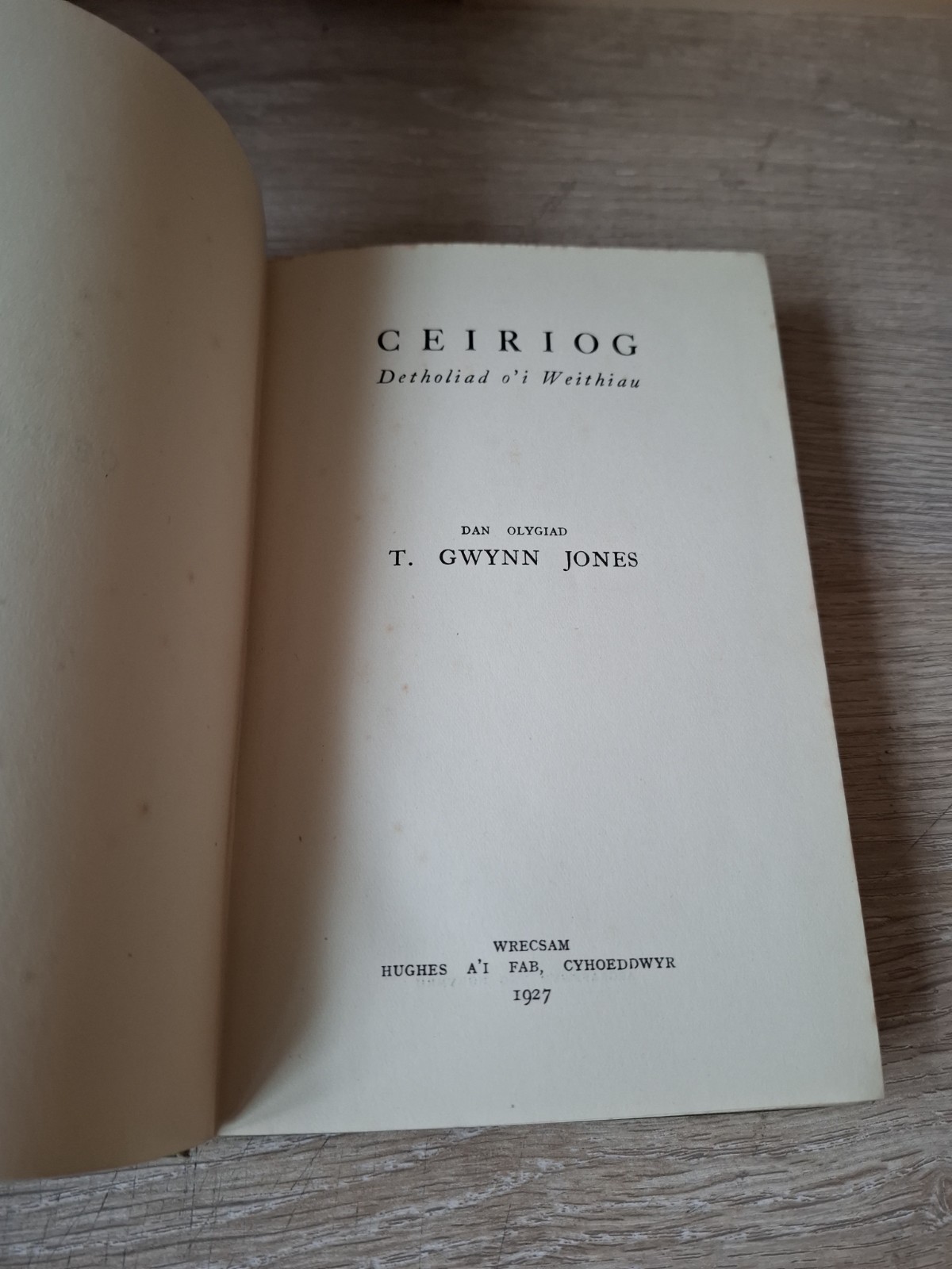 Ceiriog Detholiad O’i Weithiau Dan Olygiad T Gwynn Jones 1927 Hb B7