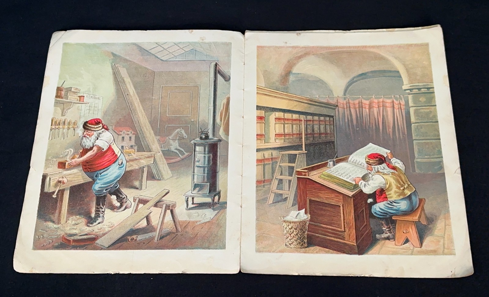 Original Antique 1896 Santa ‘The Night Before Christmas’ McLoughlin Bros Scarce!