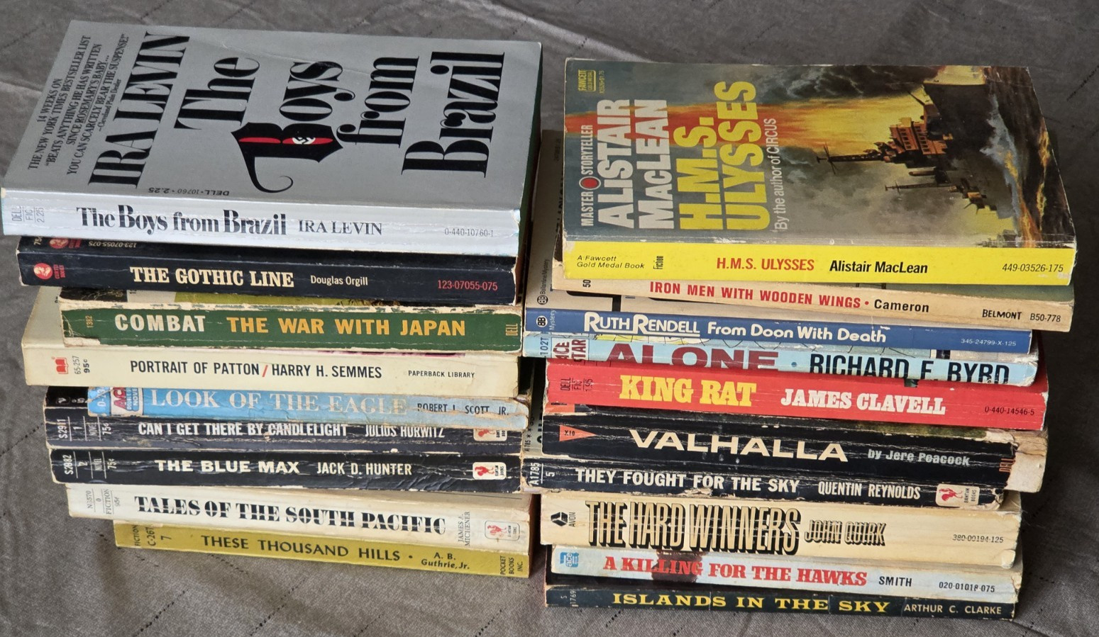 Vintage 1938-75 Lot of 19 Mostly Military Paperback Books