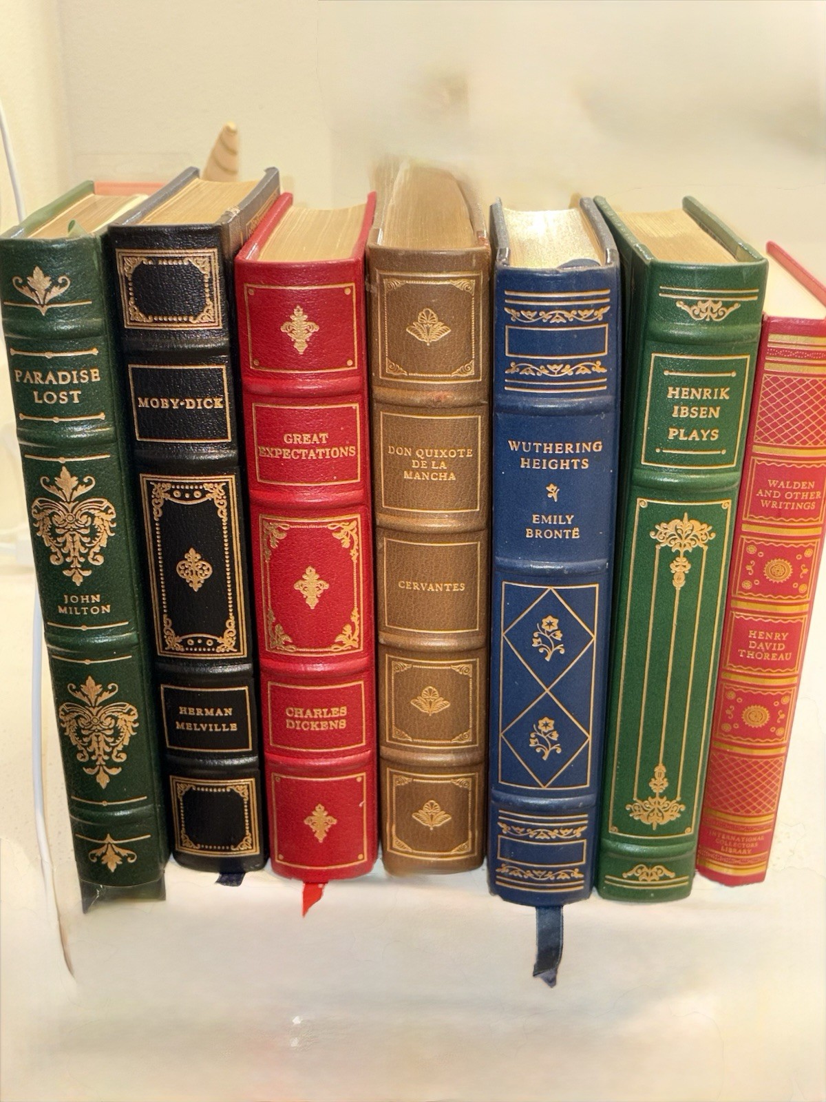 Lot of 7 Franklin Library Leather Books 1979-83 Gilt 22kt Gold Collectible/Decor