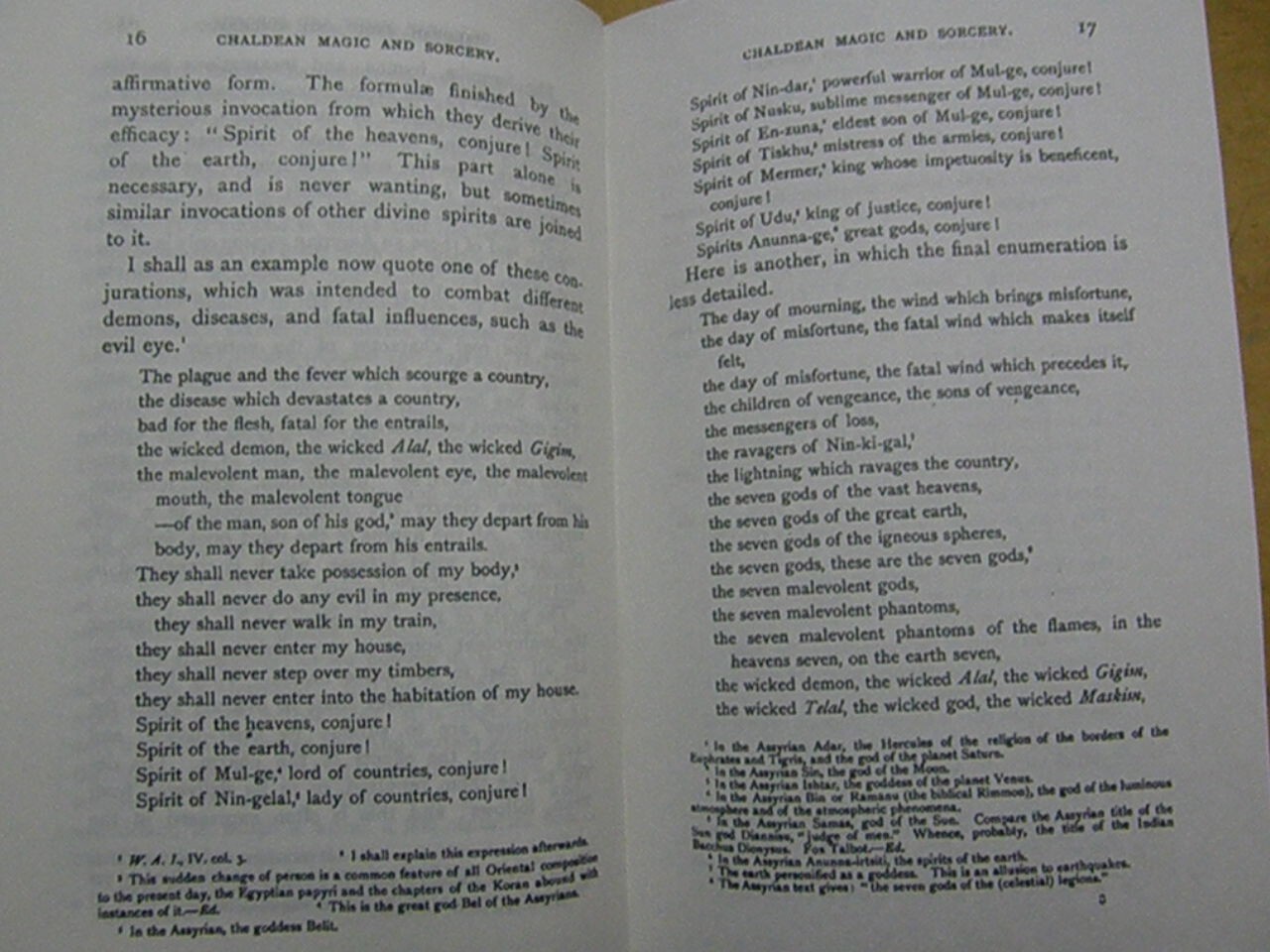 Chaldean Magic – Lenormant OCCULT BABYLONIAN DEMONOLOGY WITCHCRAFT LEGEND MYTH