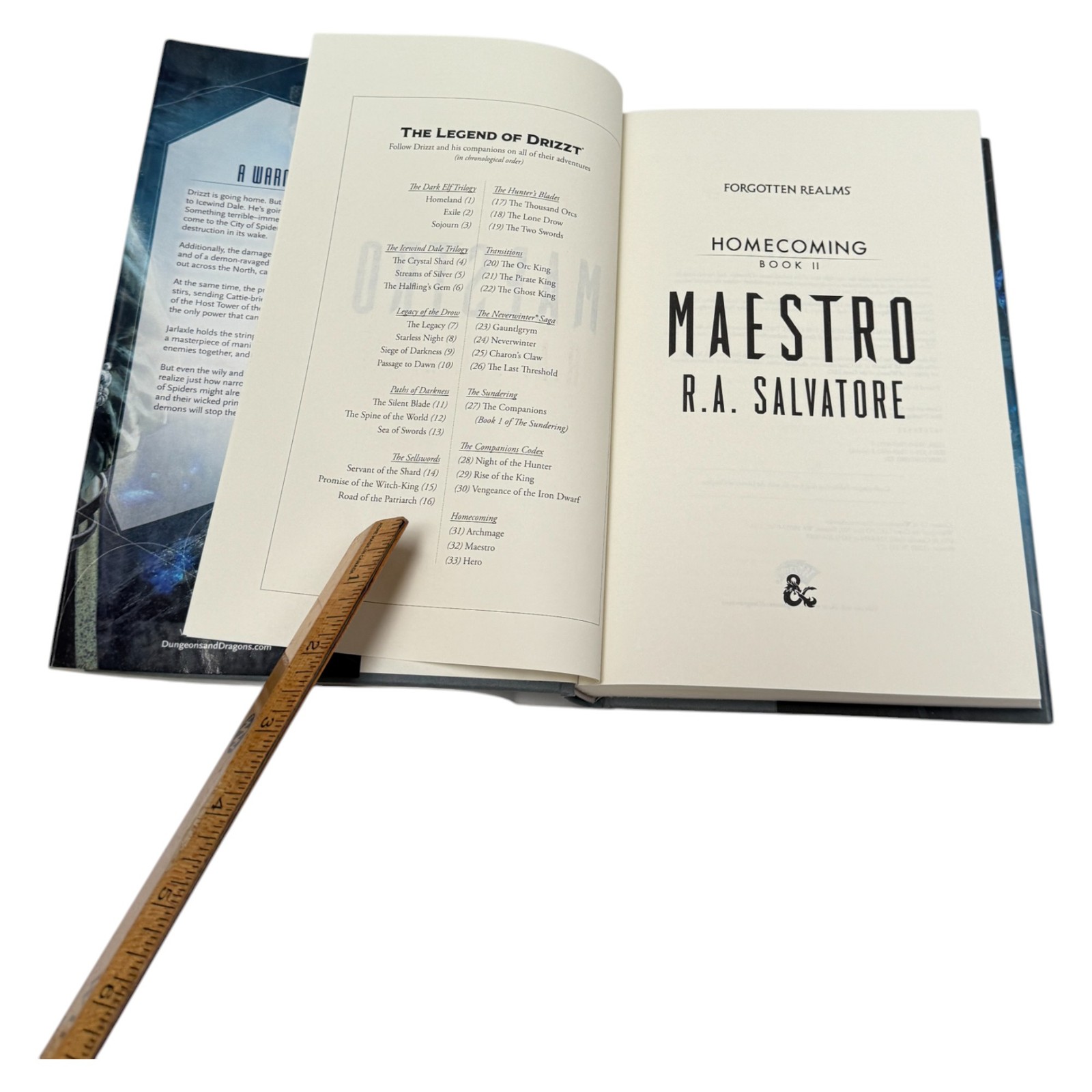 Homecoming II Masetro RA Salvatore Book HC DJ First Edition First Printing