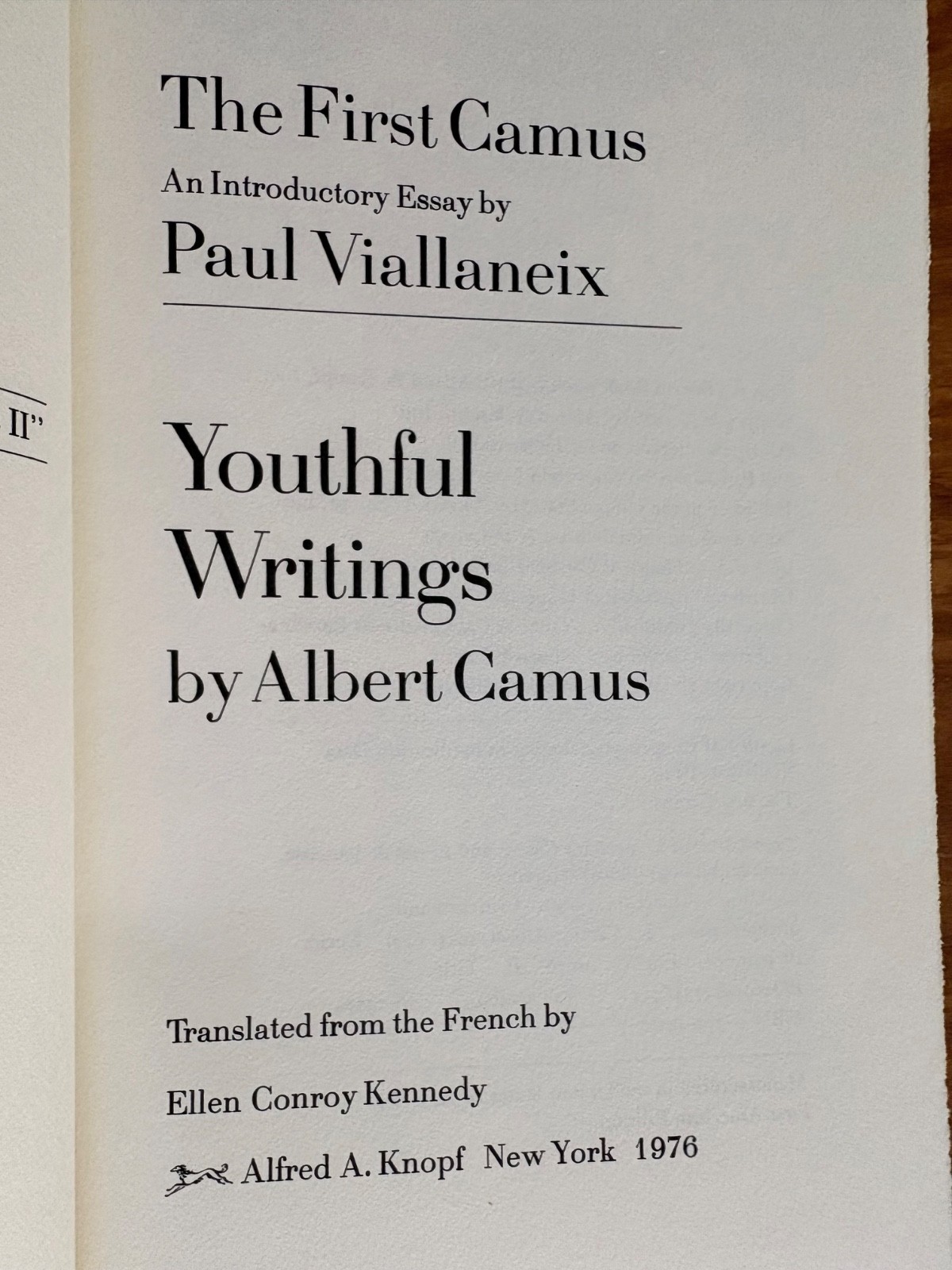 CAHIERS 1 & 2 A HAPPY DEATH & YOUTH WRITINGS BY ALBERT CAMUS 1972/76 HC BOOKS