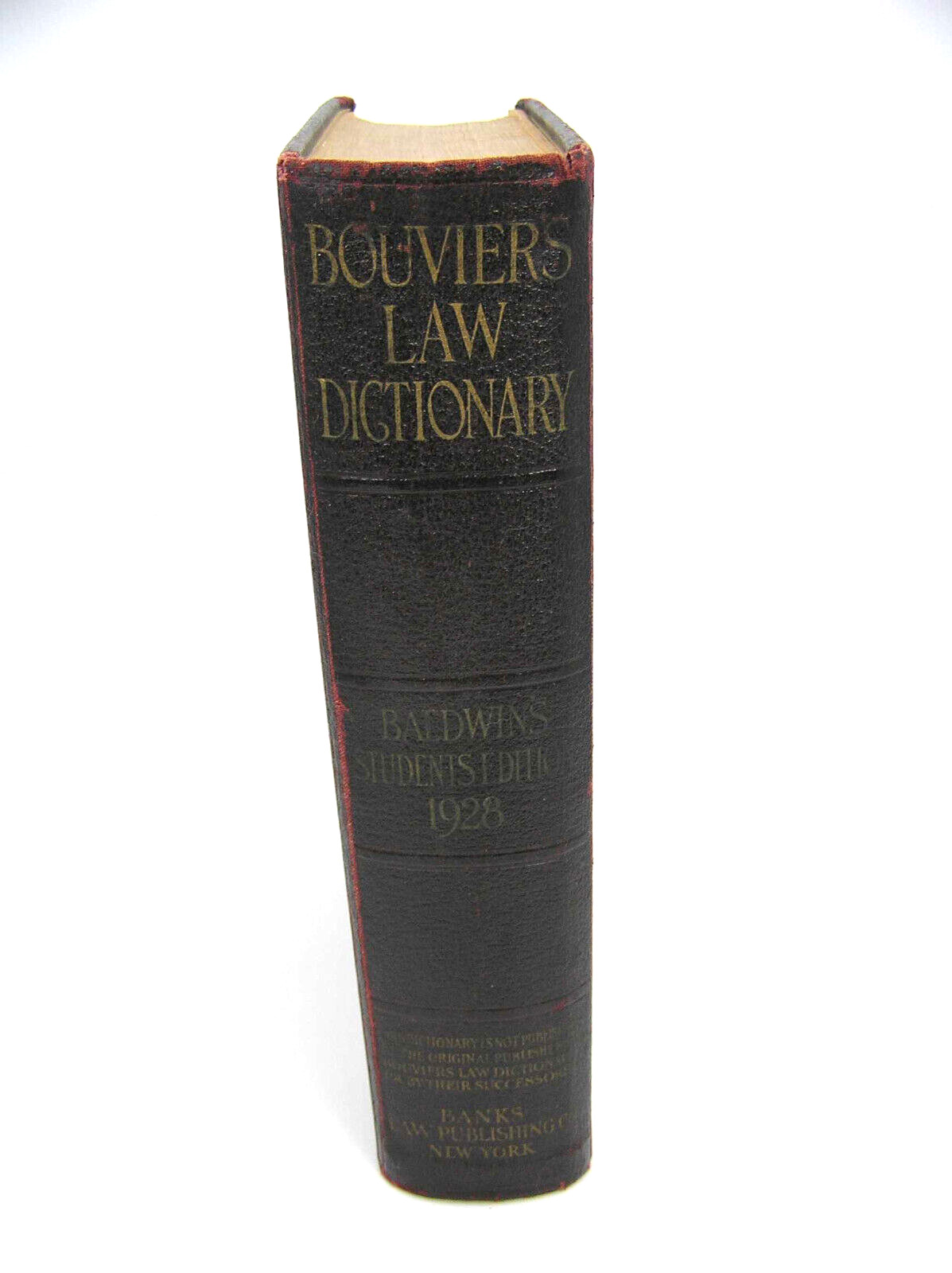1928 Bouvier’s Law Dictionary William Baldwin ~ Student’s Edition