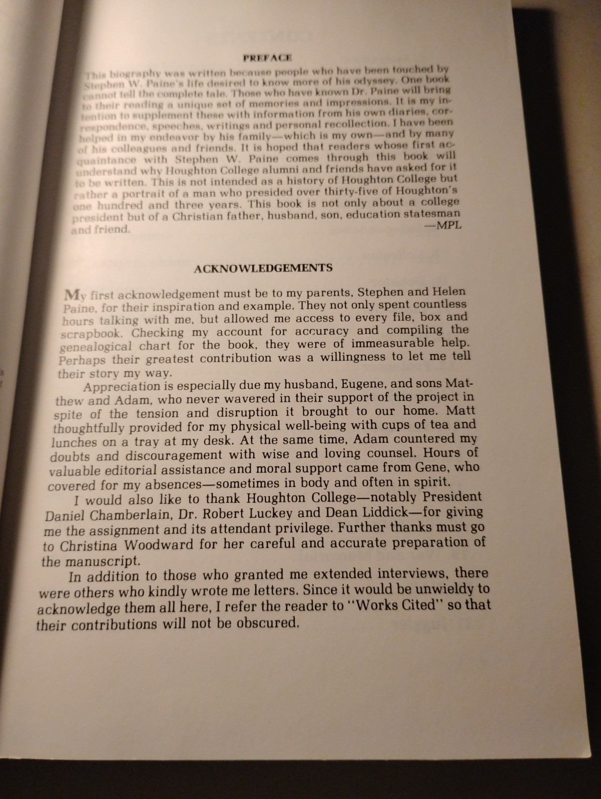 Deo Volente Biography Stephen W Paine Houghton College 1987 Paperback History