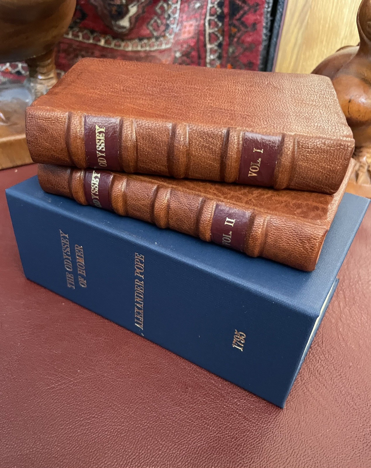 The Odyssey – Homer – Alexander Pope (1795) Leather Bookbinding and Box