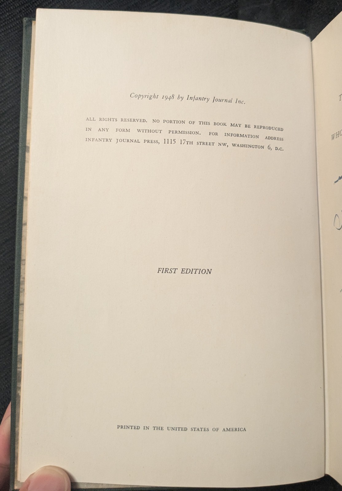 SIGNED BY GENERAL ALLEN HAL TURNAGE The Third Marine Division 1948 First Edition