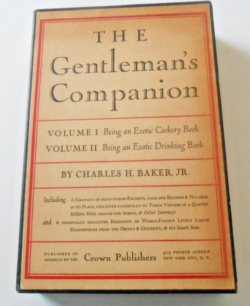 1946 The Gentleman’s Companion Charles Baker 2 Vol Book Set Slipcase FREE SHIP