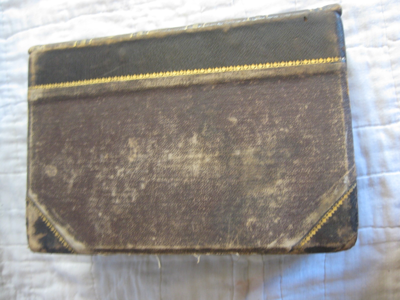 ANTIQUE GOLDEN GEMS OF LIFE BOOK 1884 LEATHER BINDING ILLUSTRATED ETIQUETTE OLD