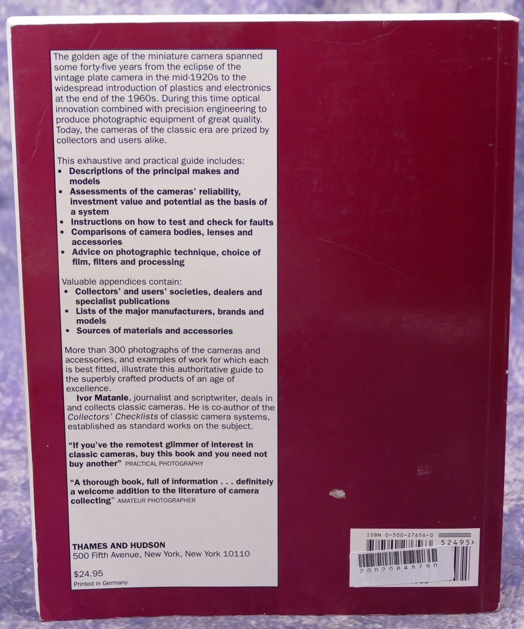 Collecting and Using Classic SLRs by Ivor Matanle 1986, 224 Pages Paperback