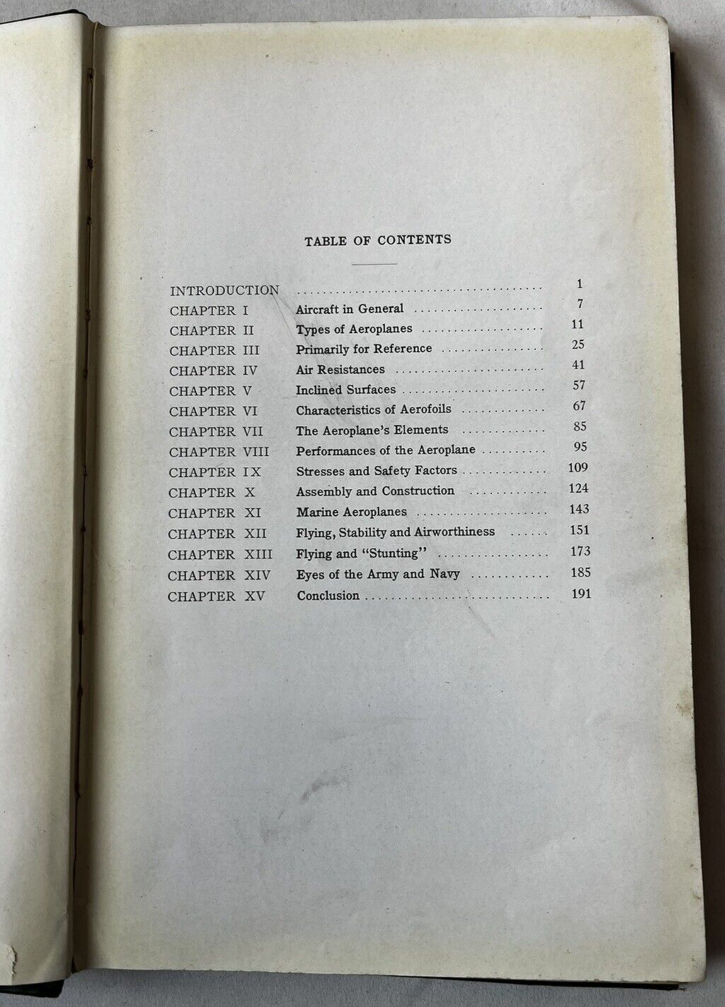 Military Aeroplanes 1918 Simplified, Enlarged Grover C. Loening HC