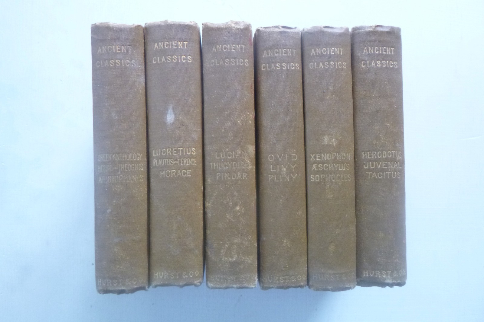 6 Vol, Hurst Ancient Classics series (hardcovers, 1890s?)  