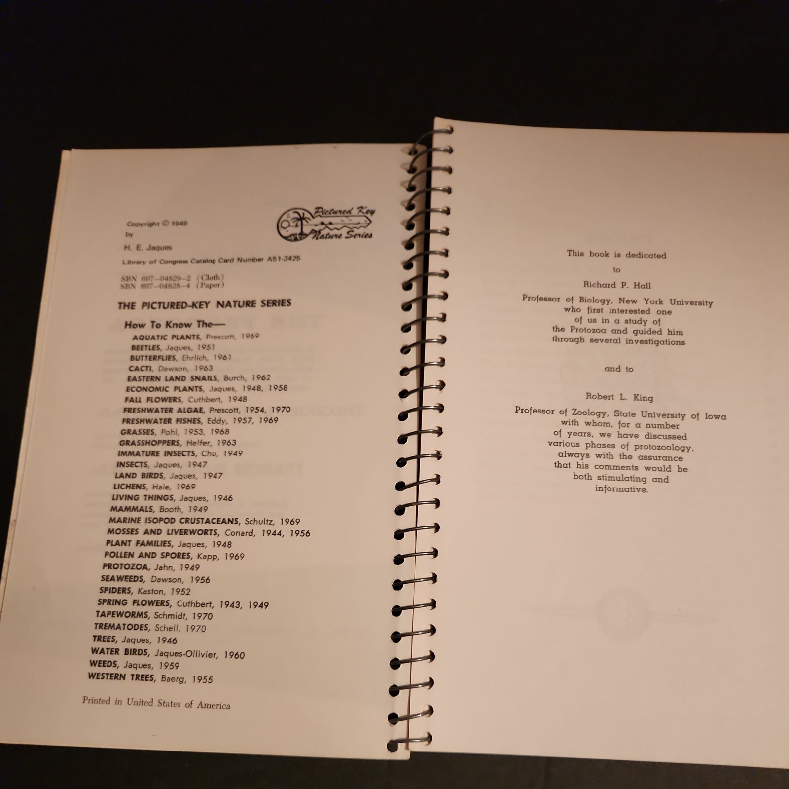 How to Know the Protozoa by T.L. John Spiral Bound Paperback