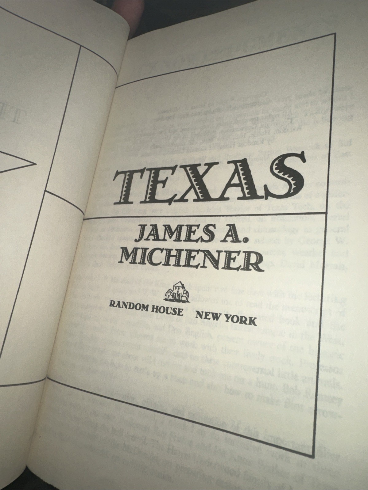 Texas by James A. Michener (1985, Hardcover) Book Club Edition History Vintage