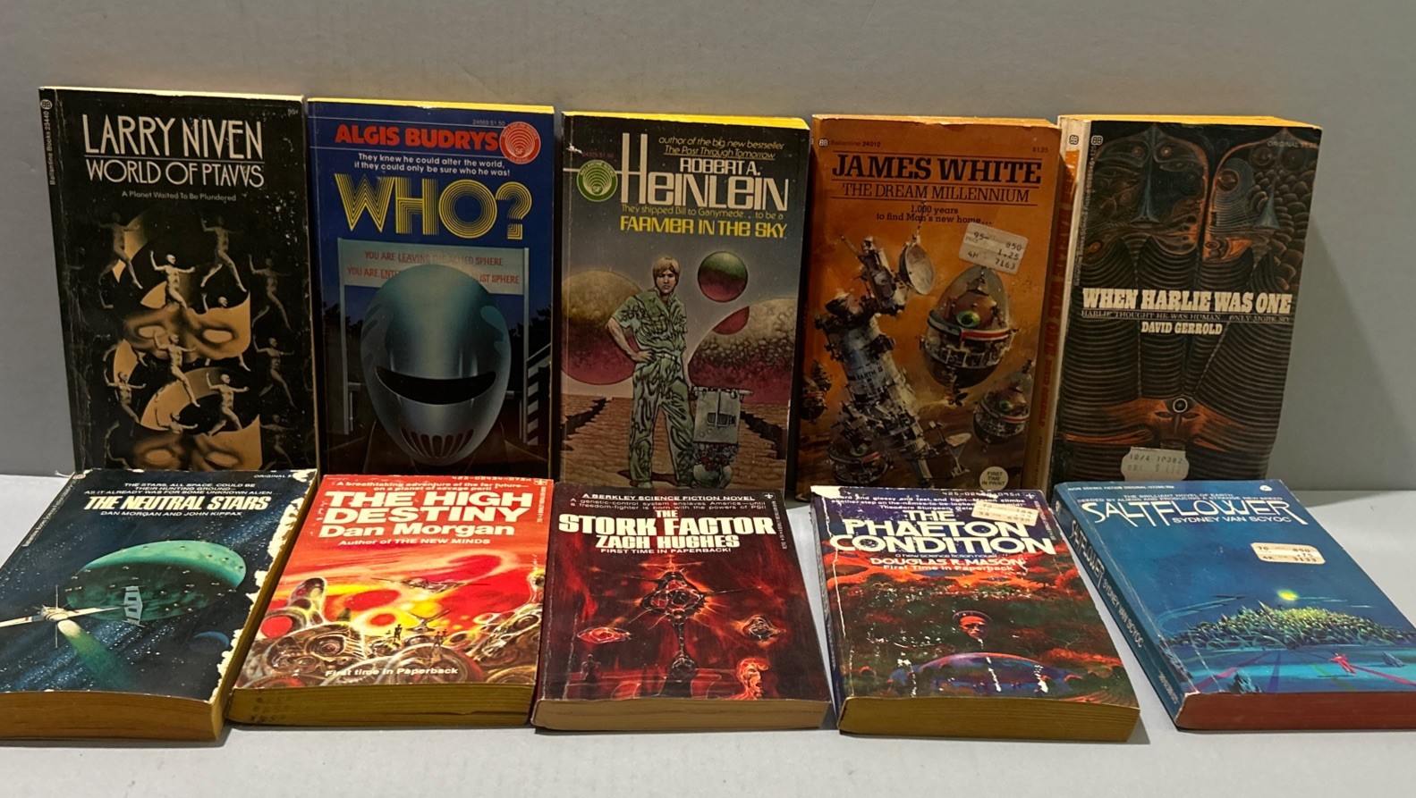Lot Of 10 Vintage Sci Fi / Fantasy Paperback Books