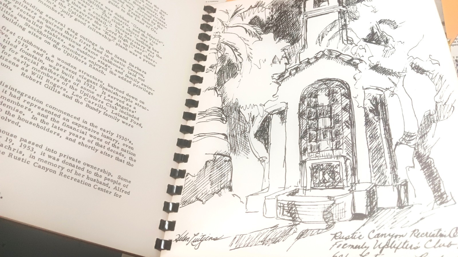 Helen Luitjens /*SIGNED* SKETCH BOOK OF PACIFIC PALISADES CALIF with Text 1975