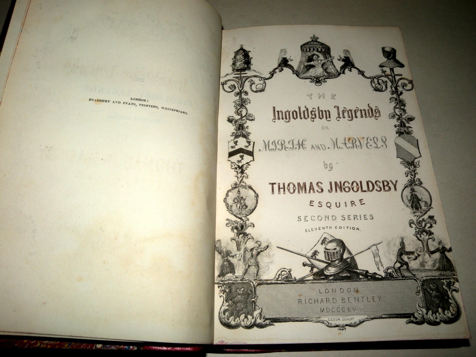 The Ingoldsby Legends, Thomas Ingoldsby, 3 vol set, 11th Ed 1855, Ghost Stories