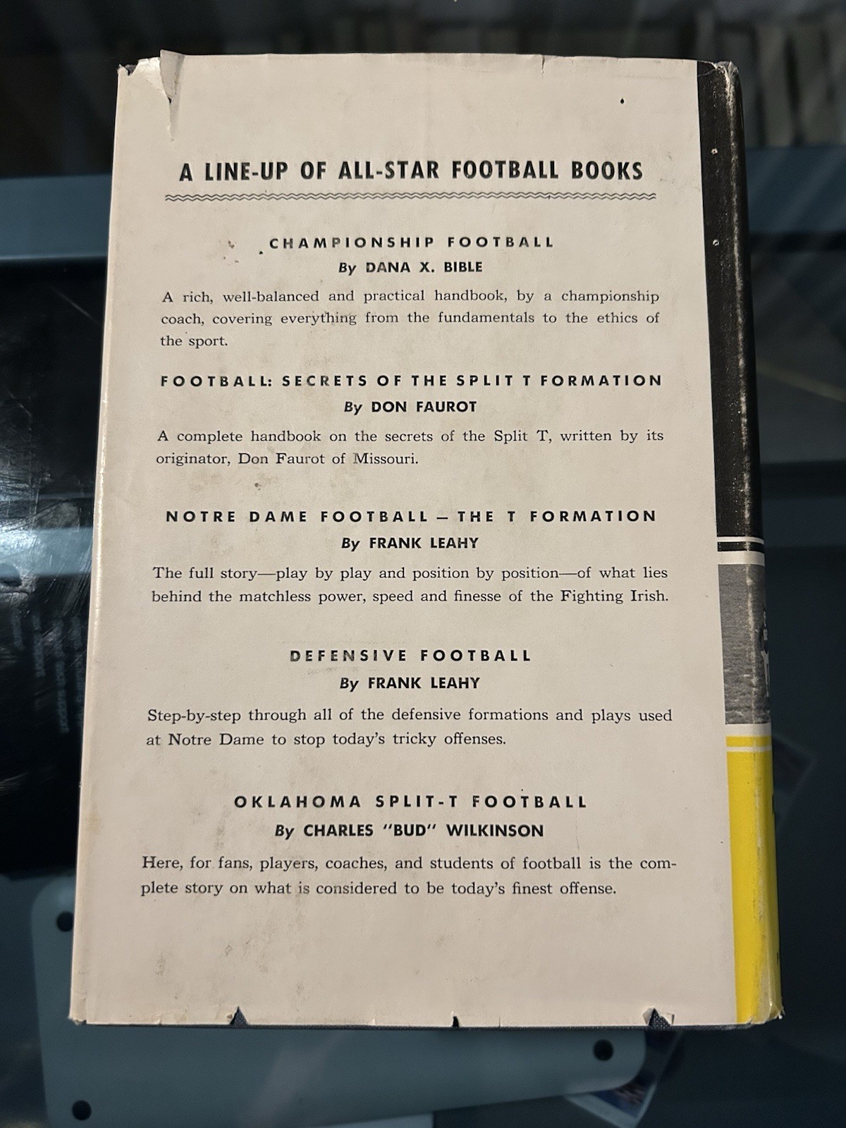 Spread Formation Football L.R. “Dutch” Meyer Prentice Hall Second Printing 1952