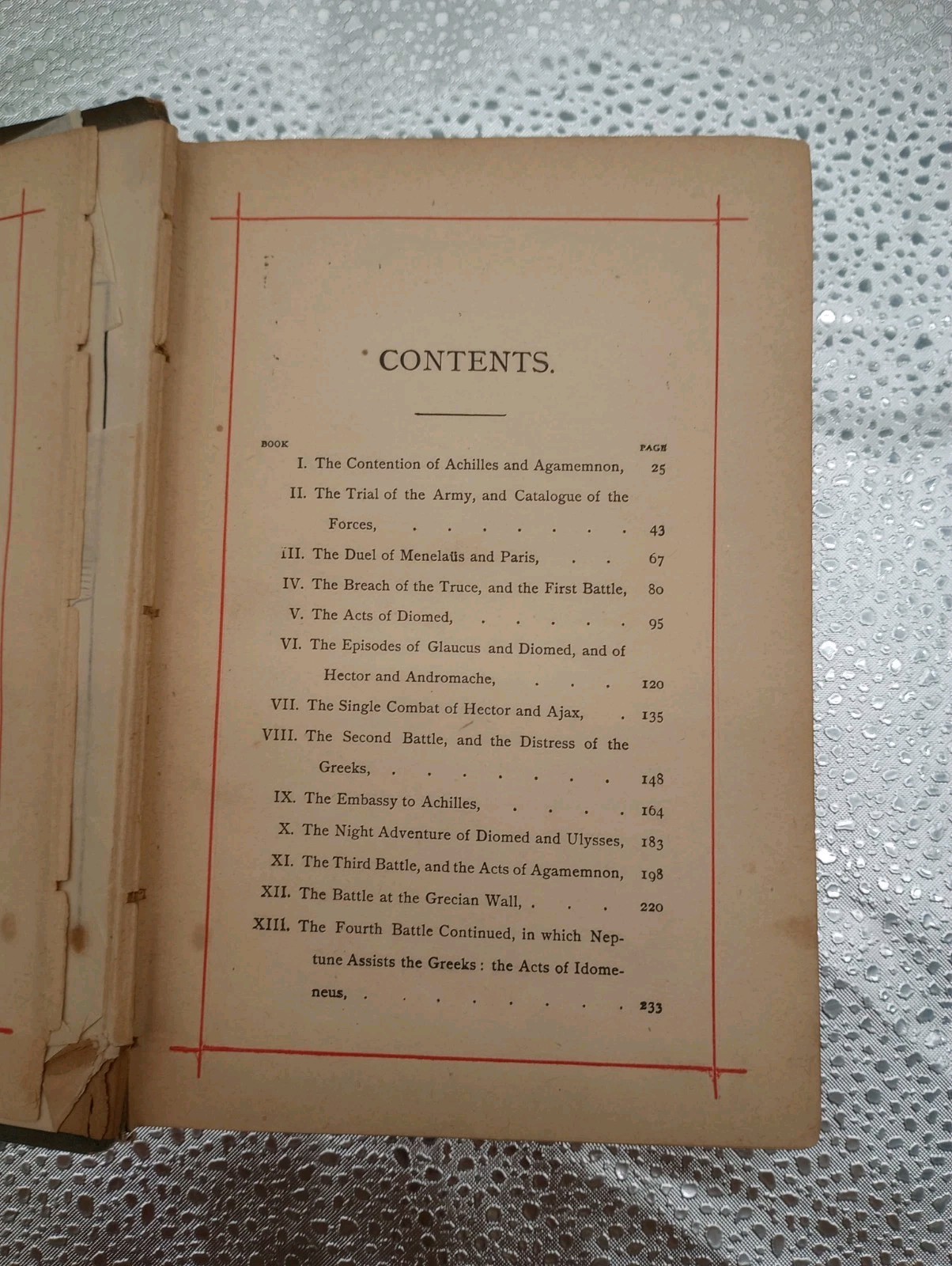 1800s Antique Iliad by Homer | Worthington Co Decorative Victorian Era RARE