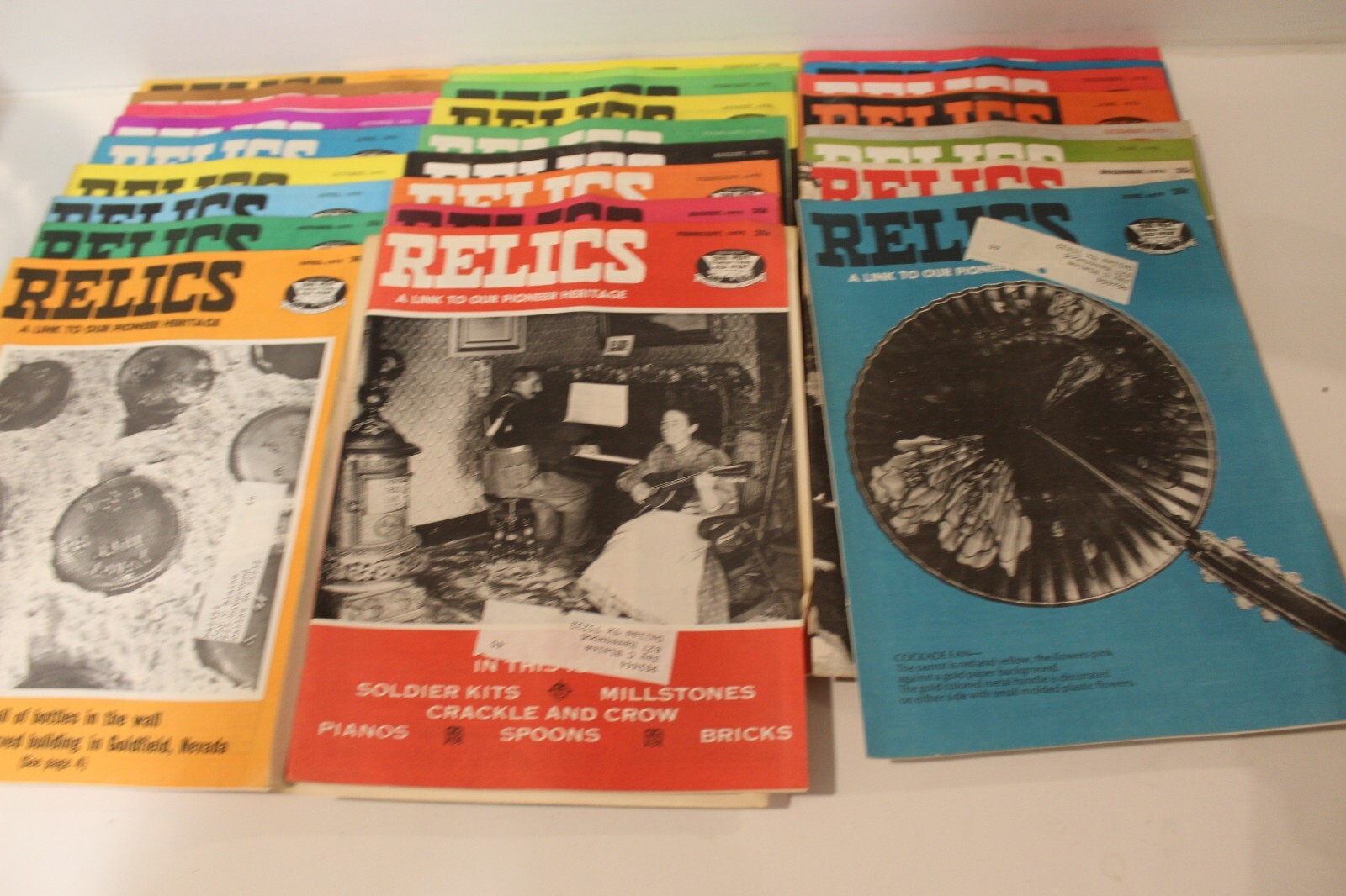 Lot of 62 RELICS MAGAZINE: A LINK TO YOUR PIONEER HERITAGE Frontier 1960-1970s