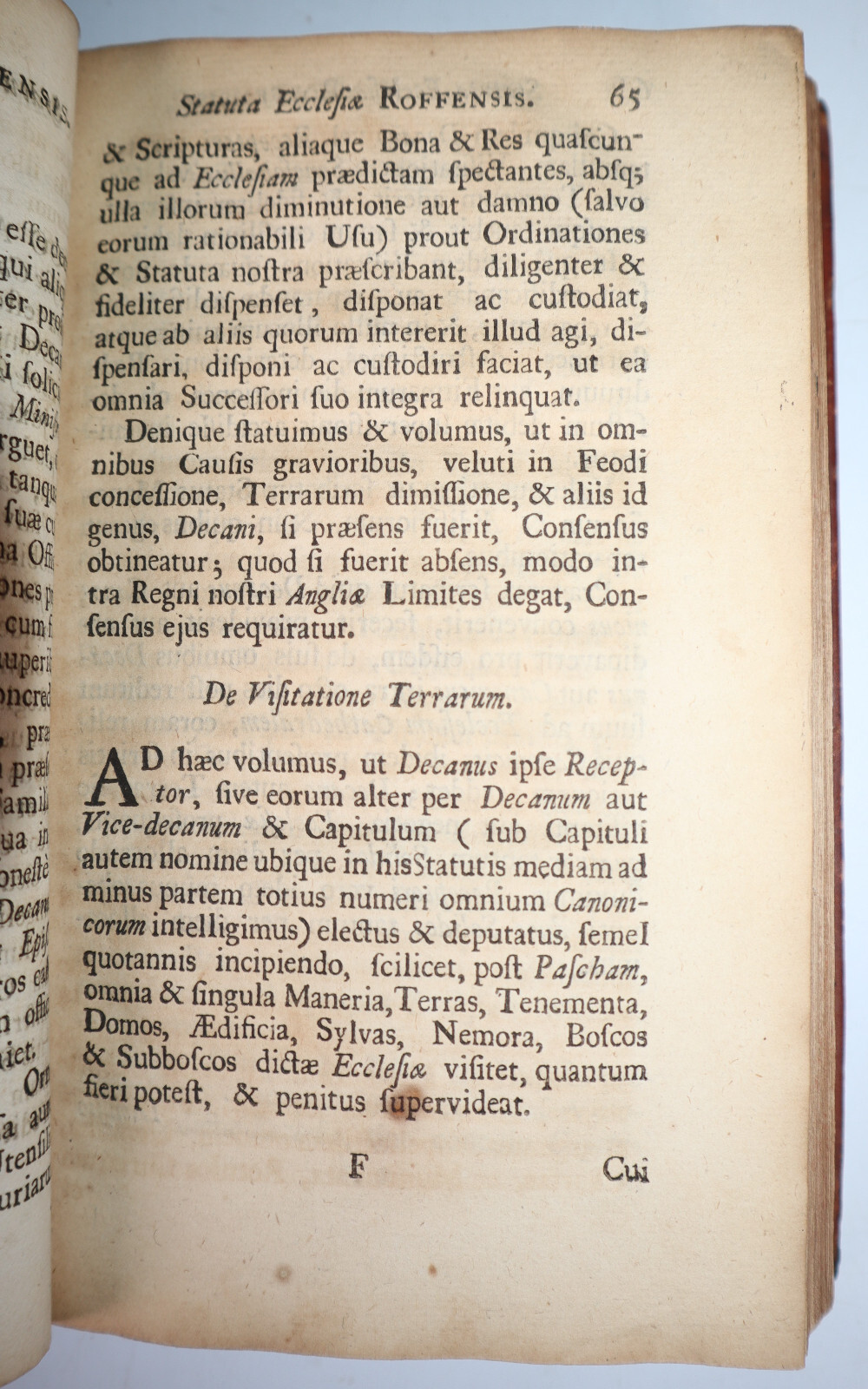 1717 History and Antiquities of the Cathedral Church of ROCHESTER Rawlinson 1st