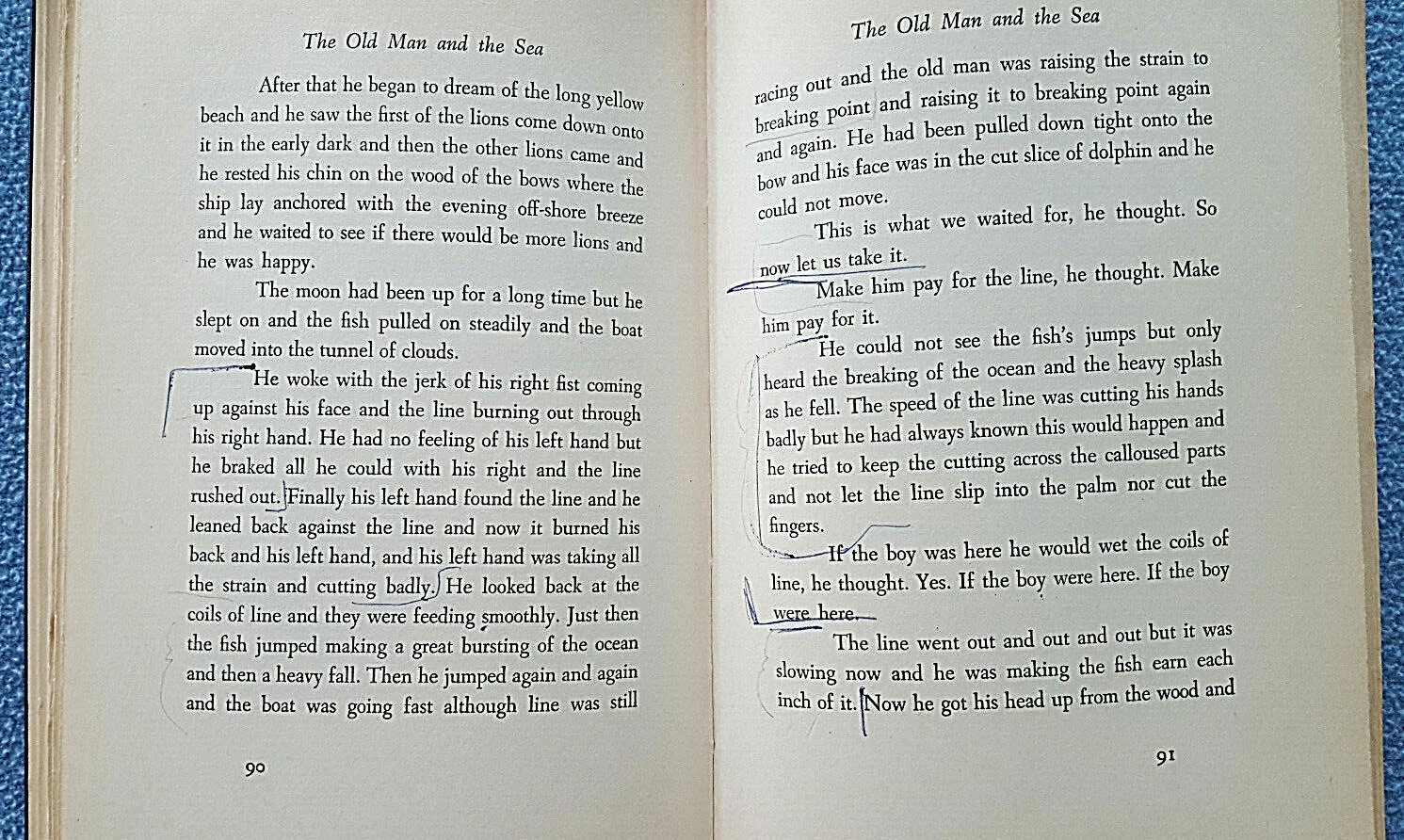 The Old Man And The Sea-Ernest Hemingway-First/1st Book Club Ed. “W” – VG Jacket