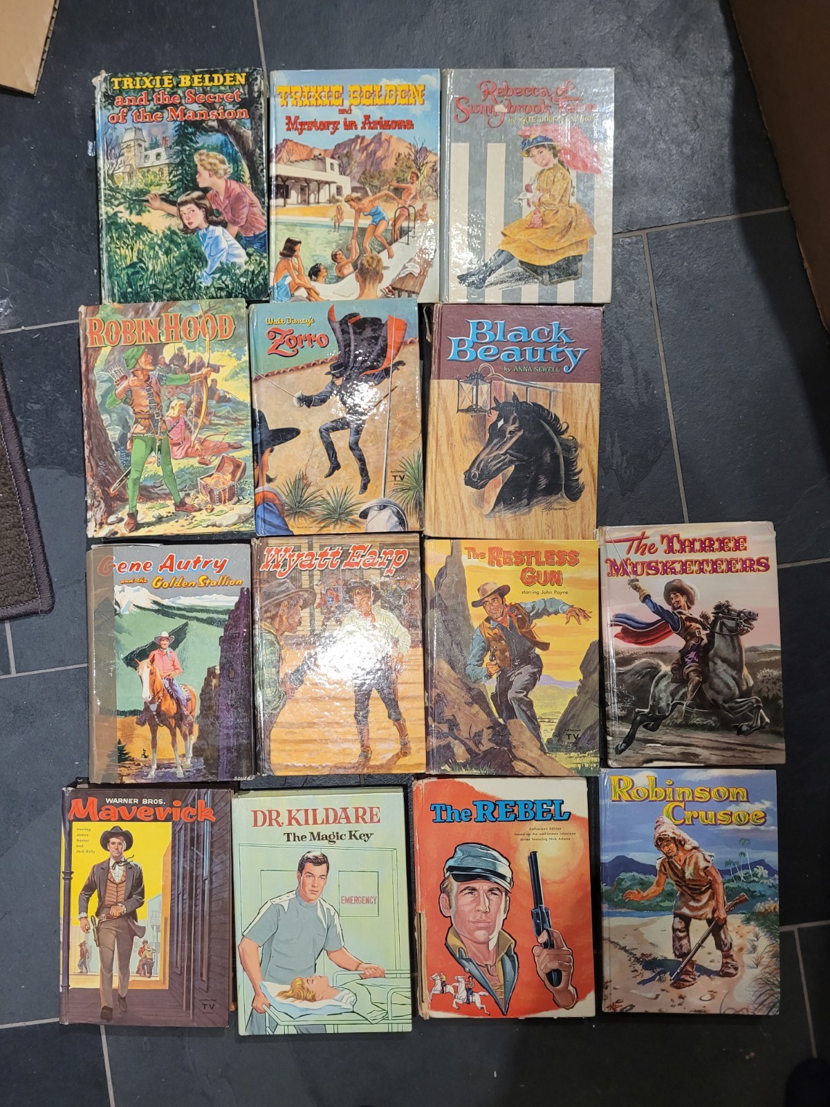 Lot of 14 vintage Whitman Publishing children’s books – Westerns – Trixie Belden