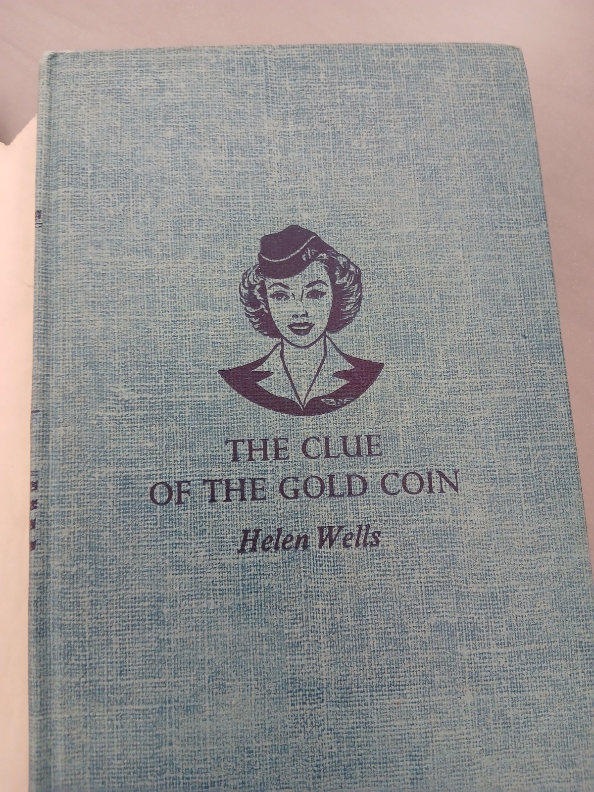 Vicki Barr Air Series The Clue of the Gold Coin by Helen Wells 1958, Dust Jacket