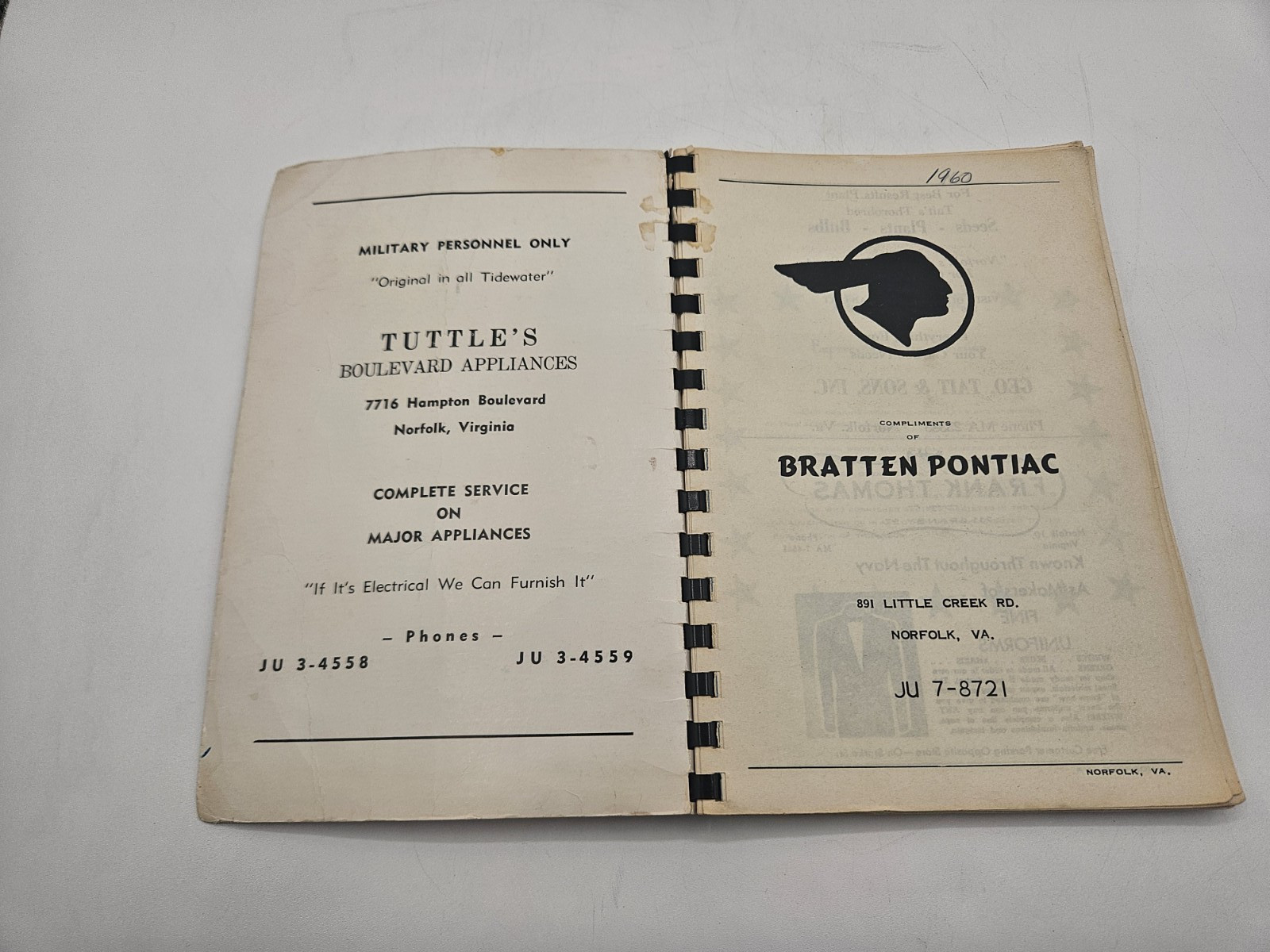 1959 USS Randolph Officers’ Wives’ Club Star Recipes Spiral Cookbook Norfolk VA