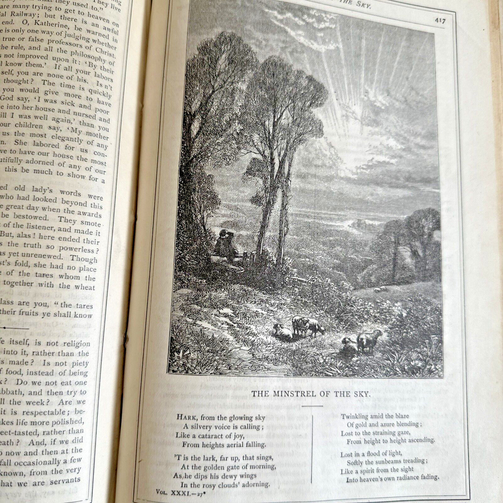 The Ladies’ Repository Vol XXXL Jul-Dec 1871 Engraving, Prose, Poetry 472 pgs