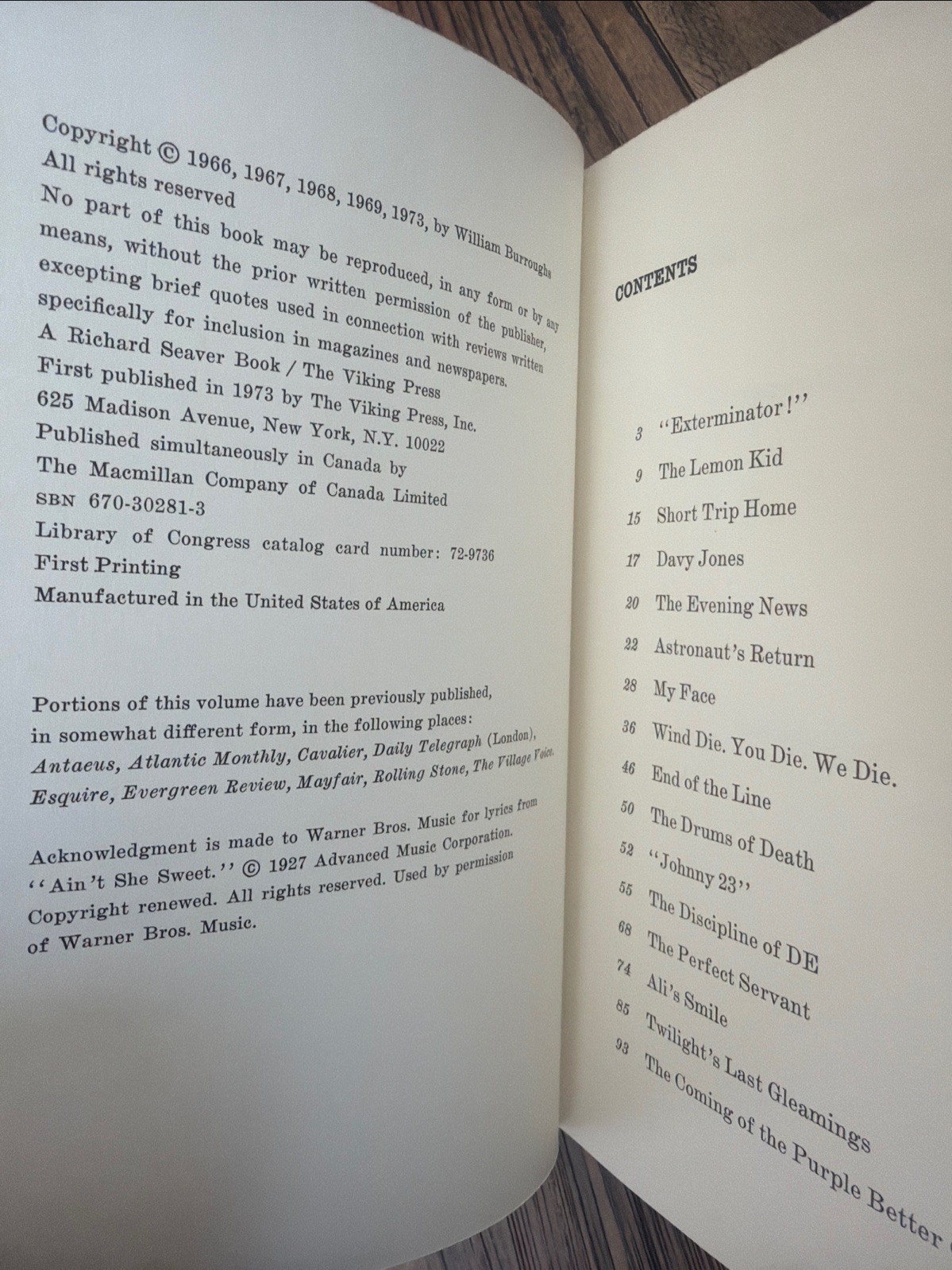 Exterminator! William Burroughs The Viking Press First Edition First Printing