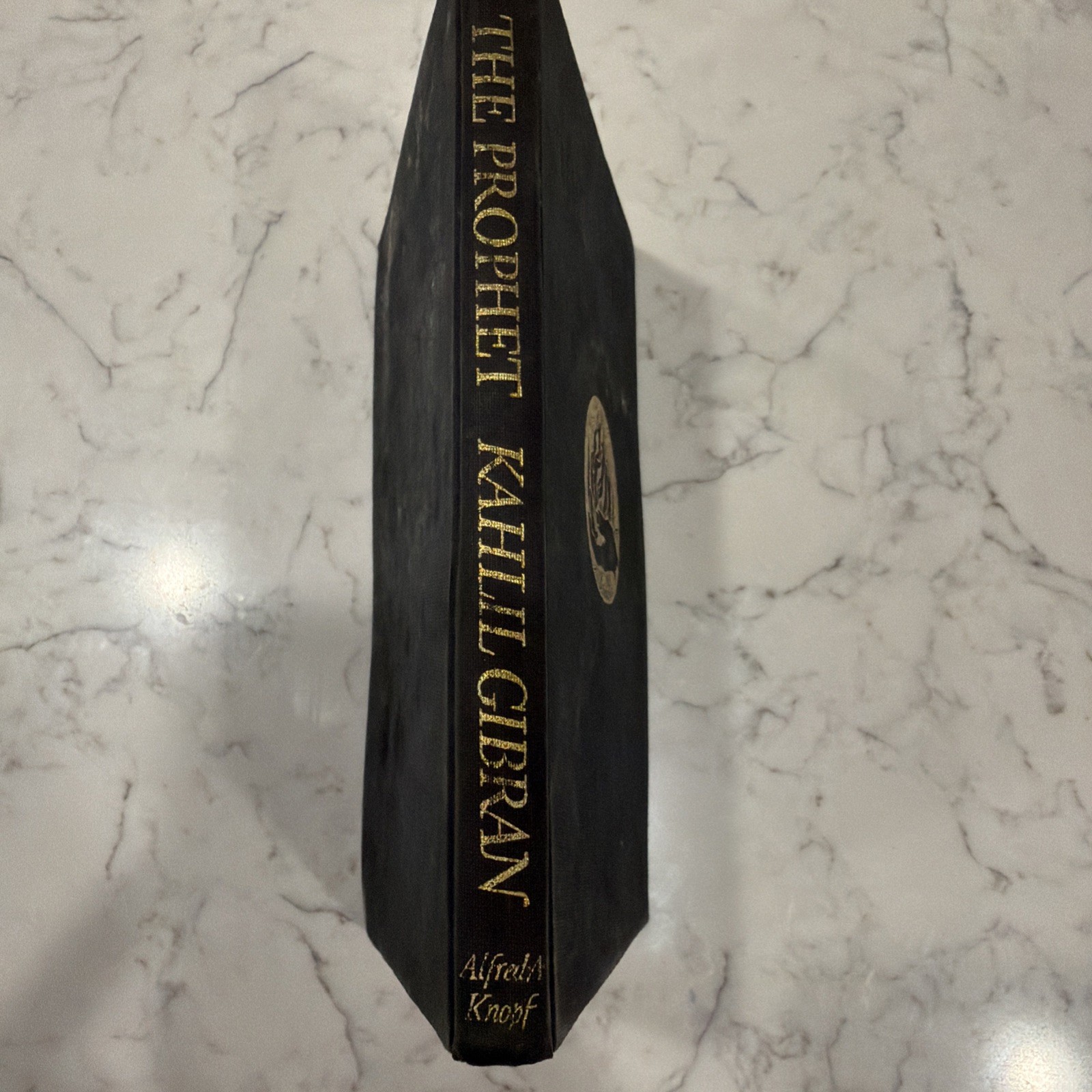 The Prophet by Kahlil Gibran Hardcover 1968 Black Gold Inscribed 82nd Printing