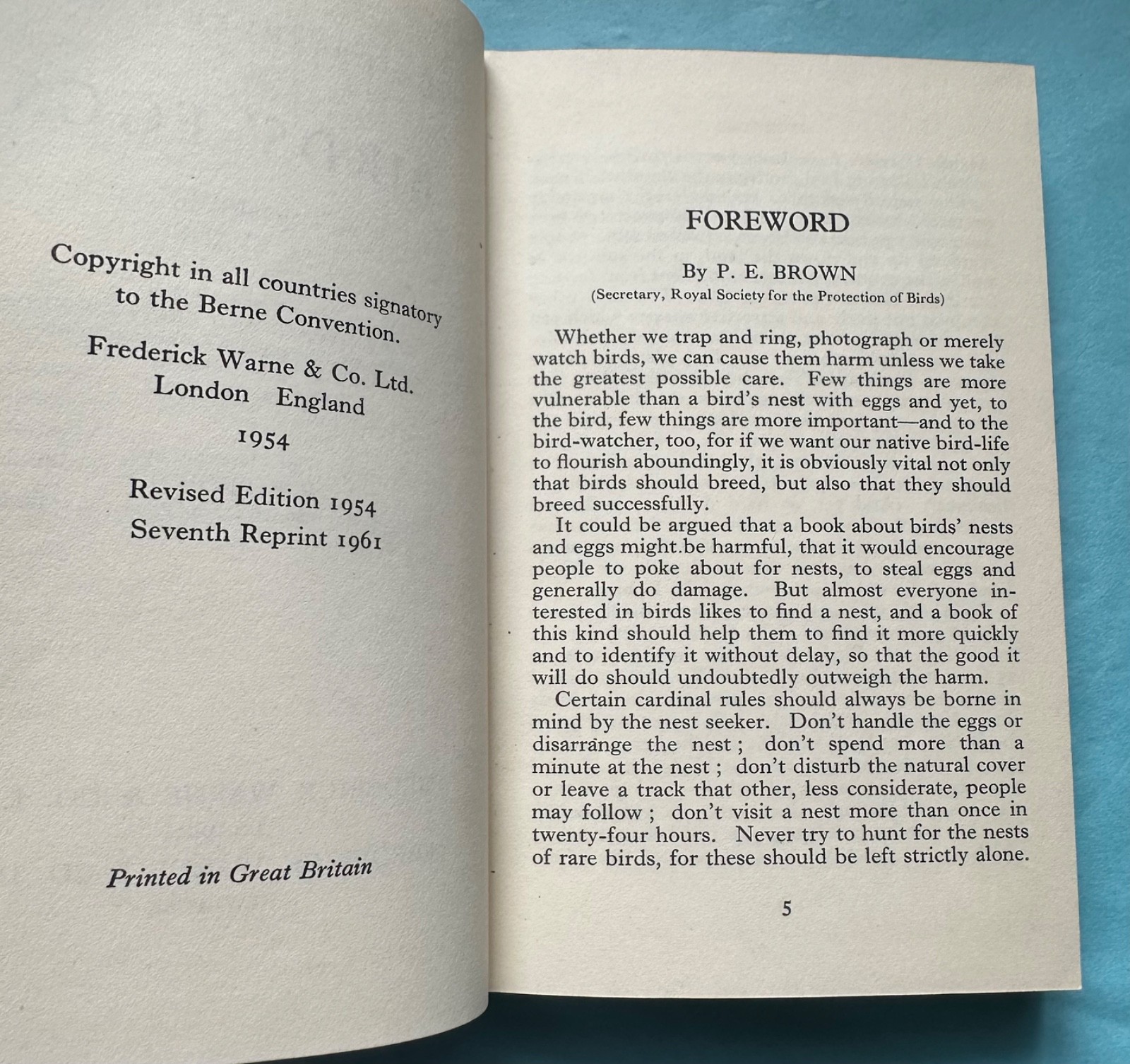 The Observer’s Book of Bird’s Eggs – 1961 Frederick Warne HB