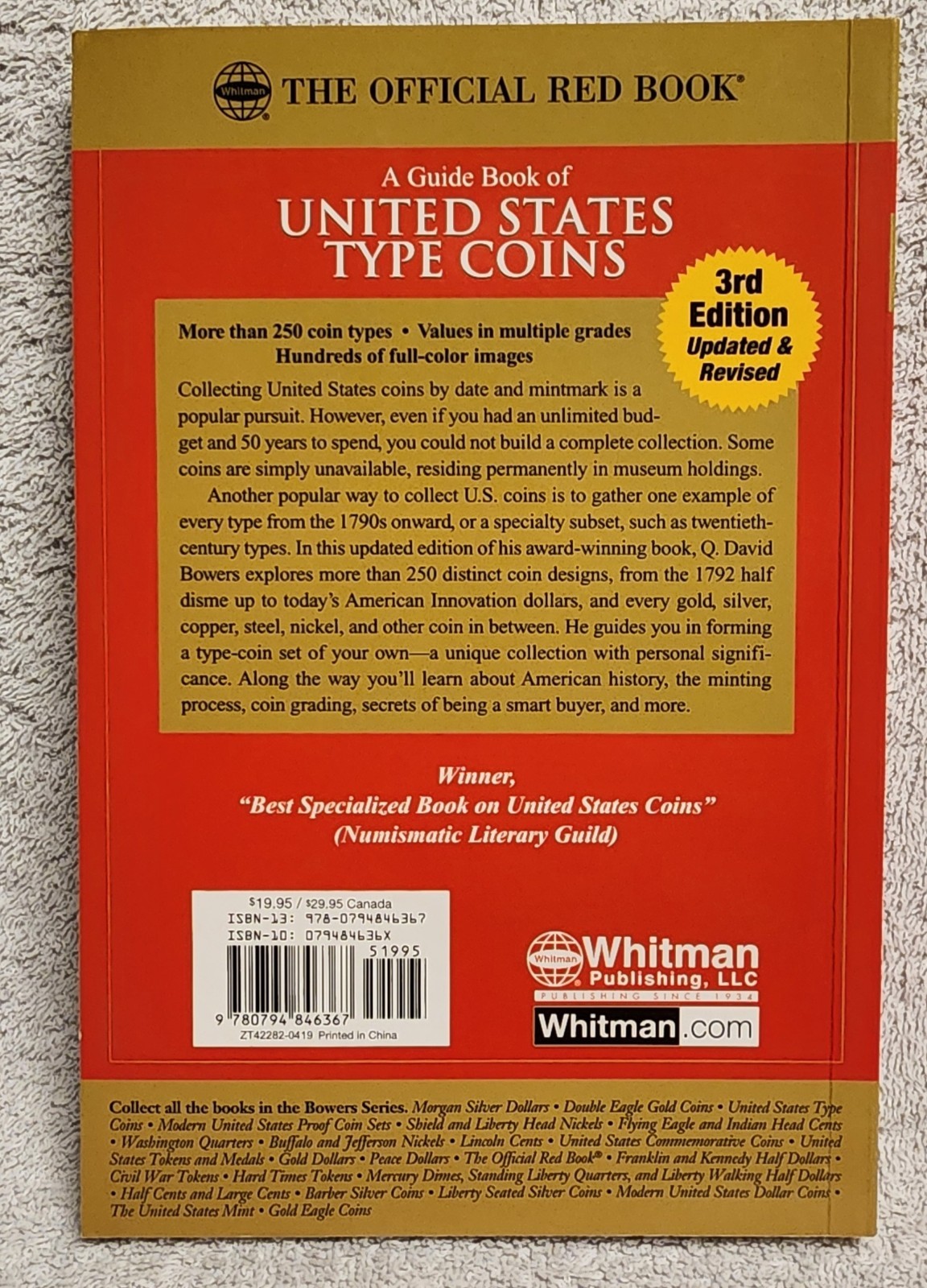 The Official Red Book Guide for US Type Coins Values Collecting History 3rd Ed