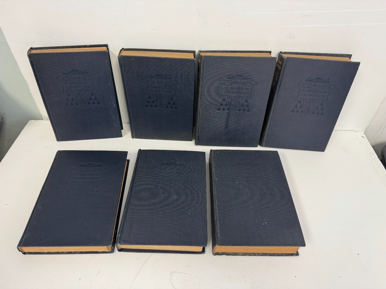 x7 LOT Vintage Books by F. Marion Crawford 1889 HC Various Titles VG++ Cond.