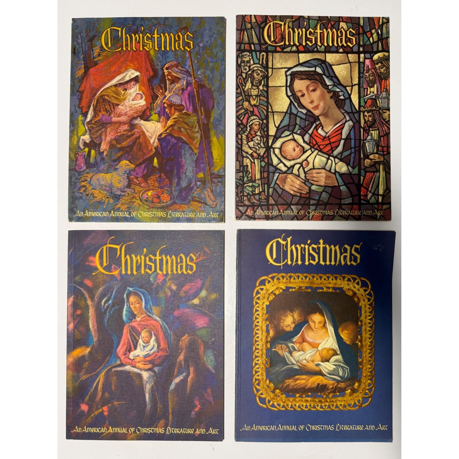 Vintage Christmas An American Annual of Christmas Literature Art Lot of 4 Books