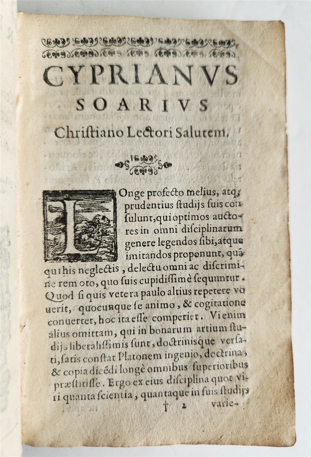 1611 first textbook for Jesuit rhetoric by Cipriano Soarez ANTIQUE vellum bound