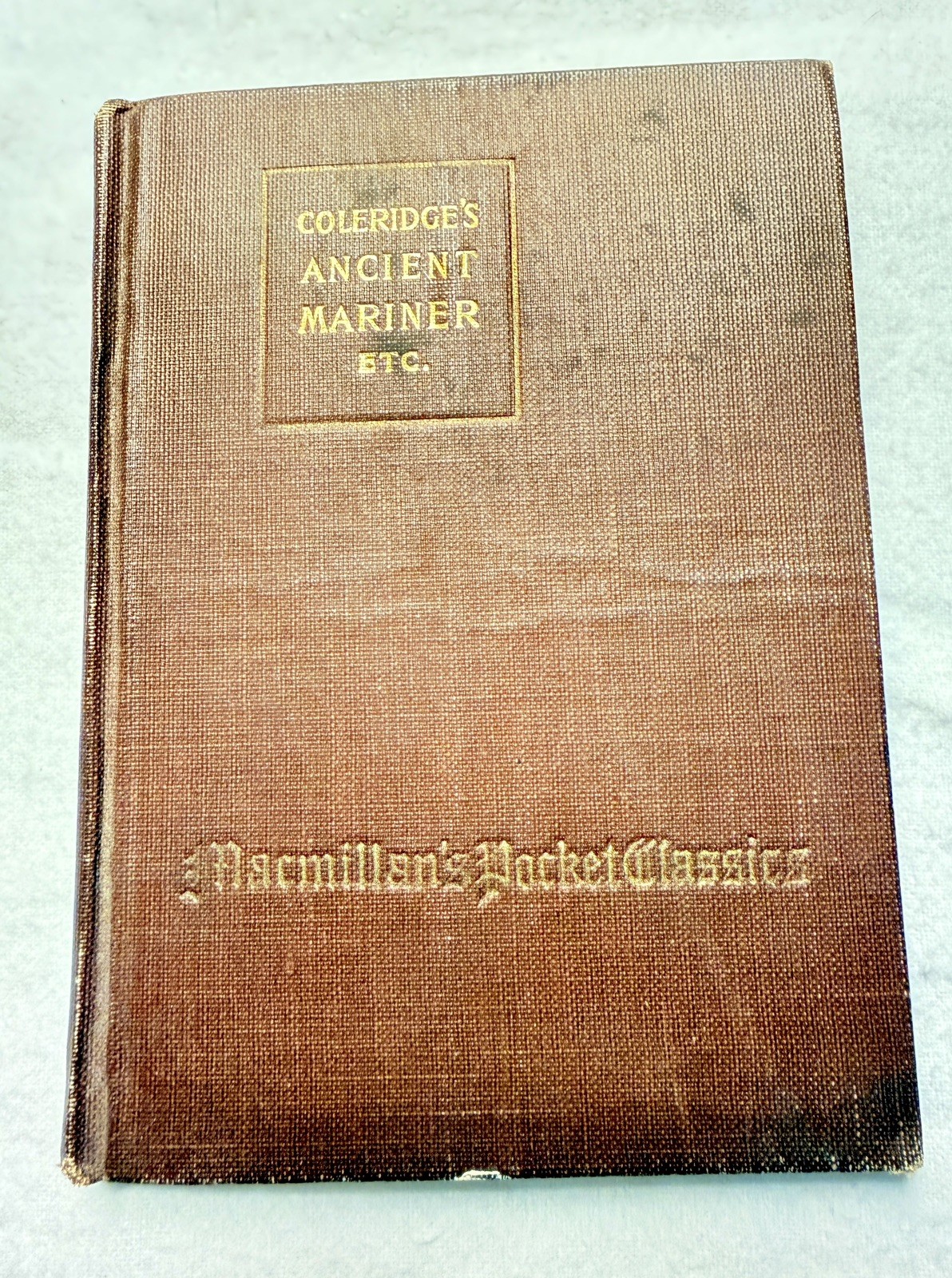 Ancient Mariner Kubla Kahn 1921 Macmillan’s Pocket Classics Coleridge’s