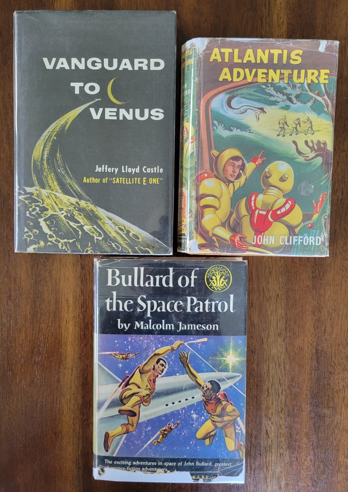 *SEVEN* Vintage Sci-Fi Books – w/DJs – 1941-1958 – Venus Mars Space Planets