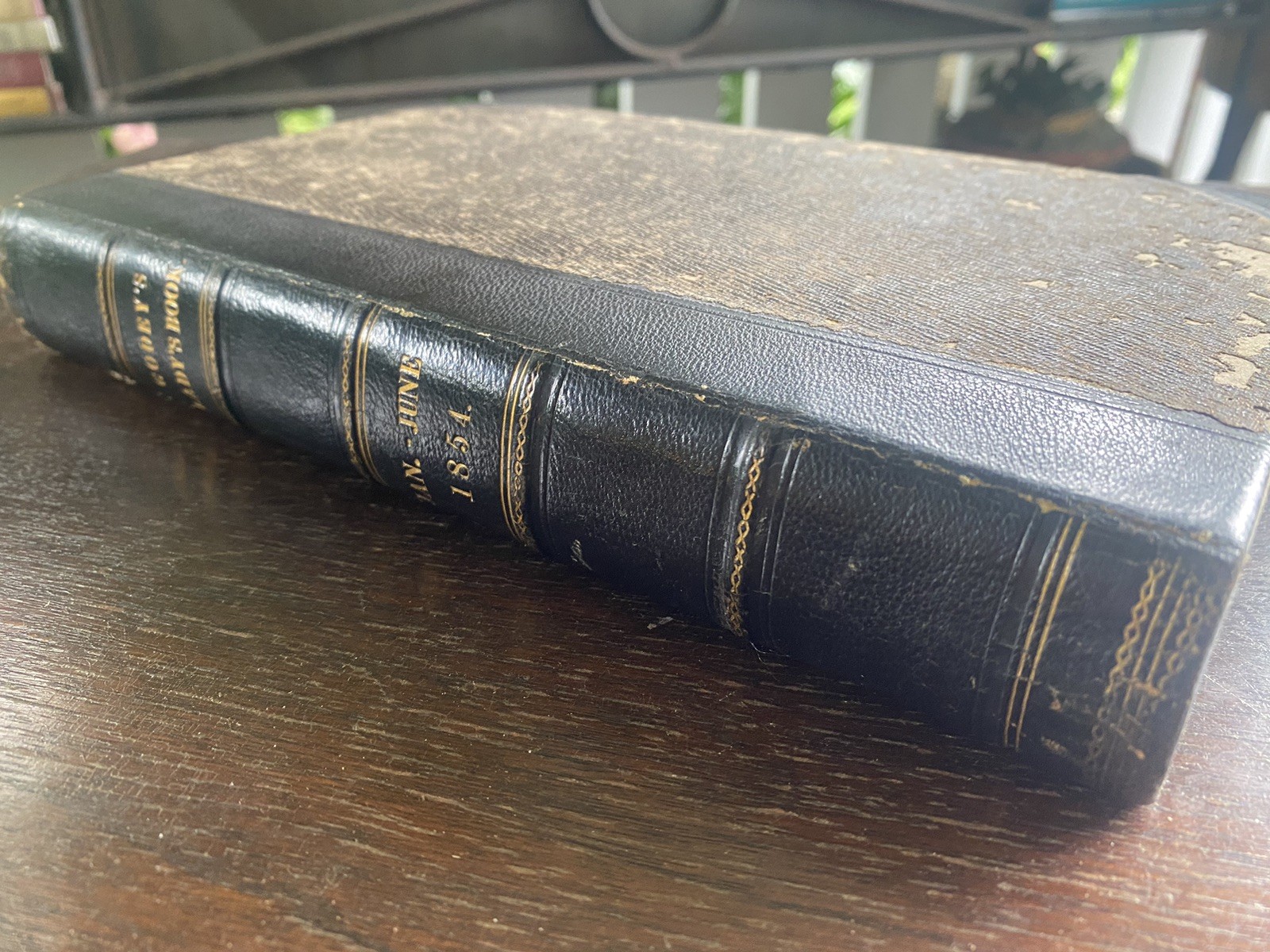1854 Jan-June GODEY’S LADY’S BOOK HARDCOVER WOMEN’S FASHION COLOR ENGRAVINGS