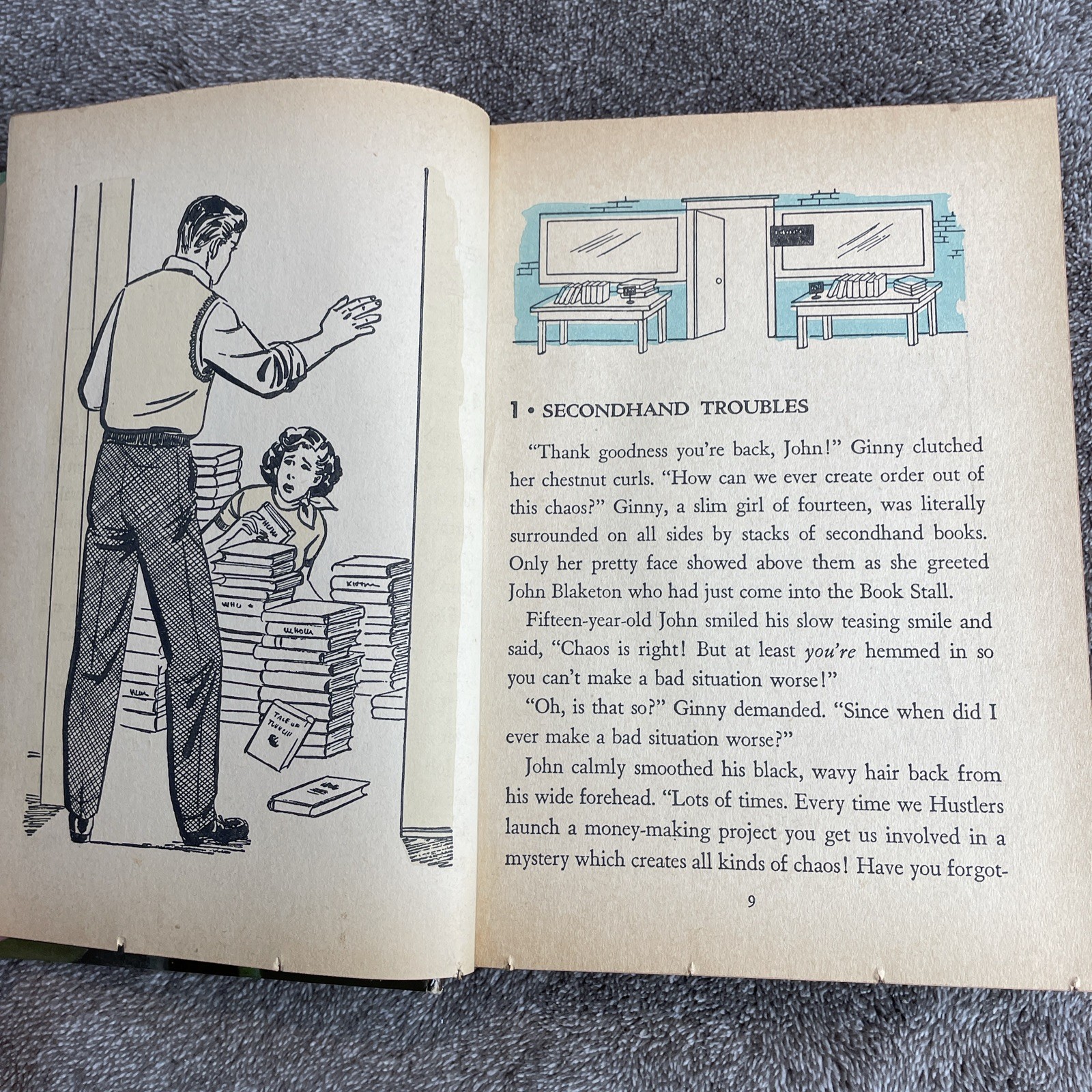 1956 Ginny Gordon and the Broadcast Mystery Book By Julie Campbell Hardcover