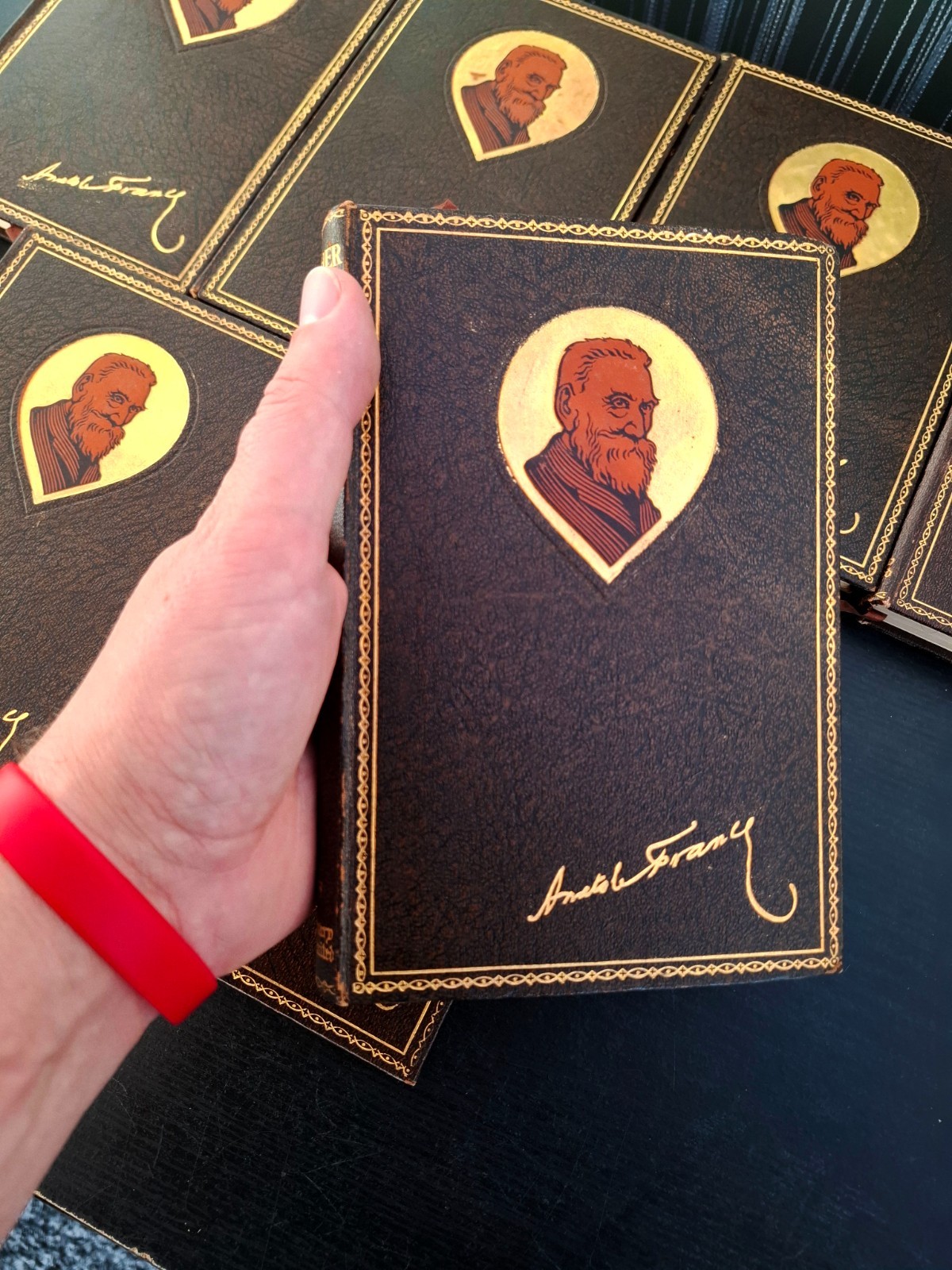 1925 – Anatole France Minerva Edition x7, Nobel Winner, Gilt Portrait Bindings