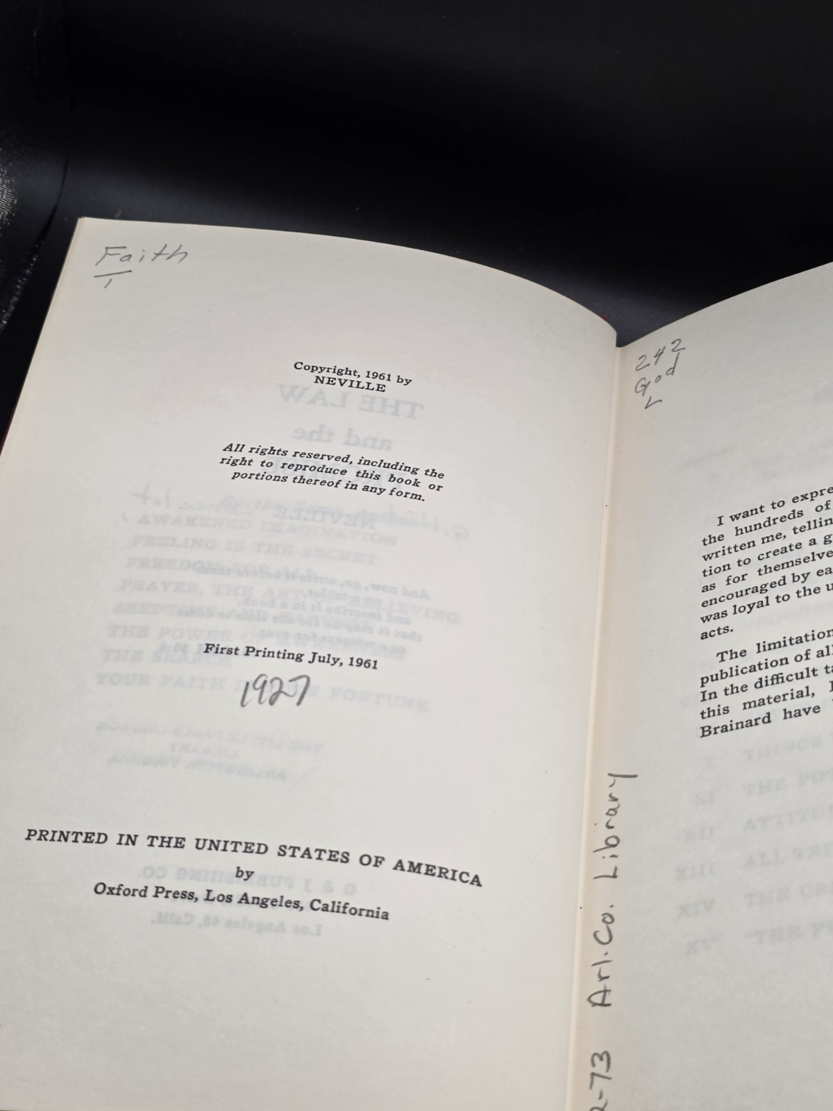 The Law and the Promise by Neville Goddard (1961, HCDJ, First Edition/1st Print)